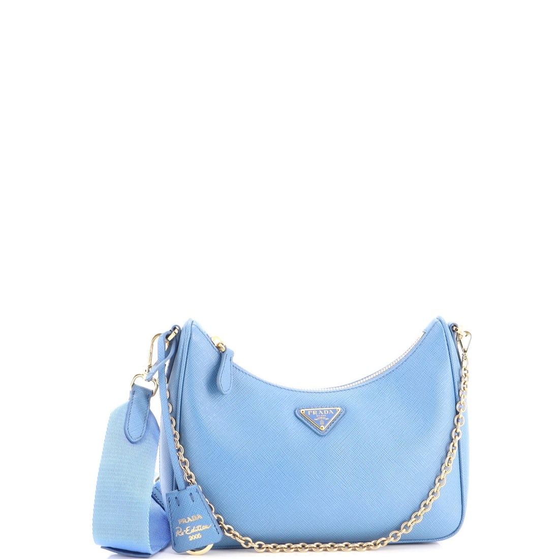 Saffiano Leather Small Prada Re-Edition 2005 Shoulder Bag: Saffiano Leather Small Prada Re-Edition 2005 Shoulder Bag Saffiano Leather Small Prada Re-Edition 2005 Shoulder Bag - A pristine 2005 re-edition of the iconic Prada small shoulder bag, crafted from