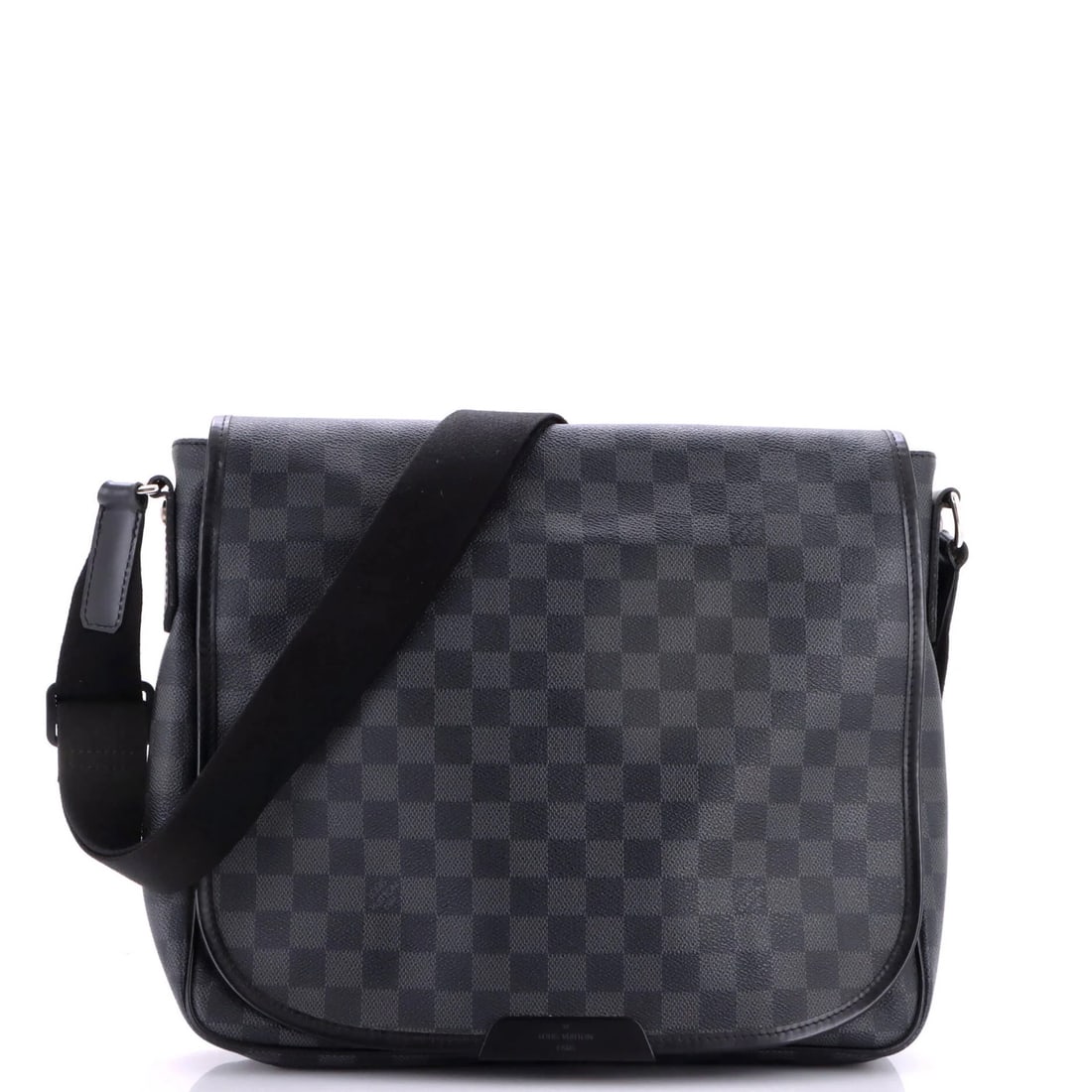 Daniel Louis Vuitton Damier Graphite Messenger Bag MM: Daniel Louis Vuitton Damier Graphite Messenger Bag MM The Daniel Louis Vuitton Damier Graphite Messenger Bag MM is a stylish and functional cross-body bag with a classic design. Measuring 11.5" in