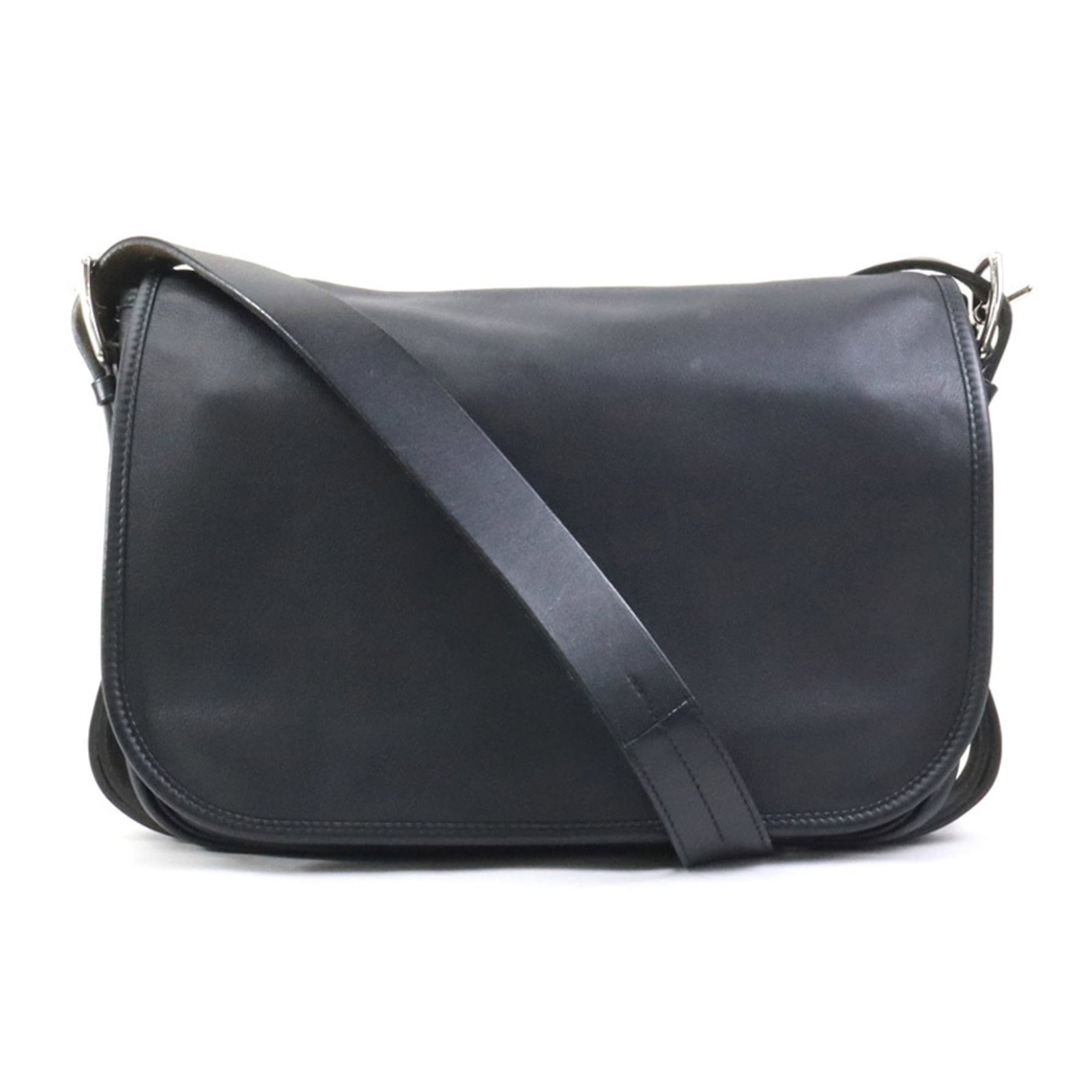 Shoulder Bag By Hermes: Shoulder Bag By Hermes Black shoulder bag by Hermes, measuring 23cm x 29cm x 5cm, a stylish and compact accessory. The bag's sleek design and classic style make it a versatile and timeless addition
