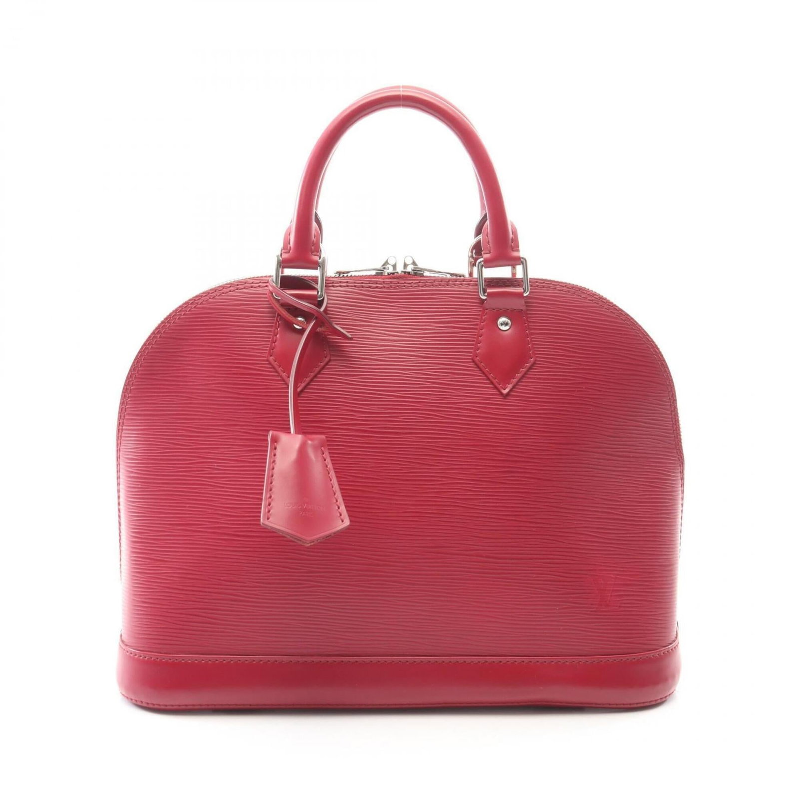Epi Leather Louis Vuitton Handbag: Epi Leather Louis Vuitton Handbag Epi leather Louis Vuitton handbag in vibrant fuchsia pink, featuring a unique and stylish design. Measuring 23cm x 32cm x 15cm, this handbag boasts a compact size