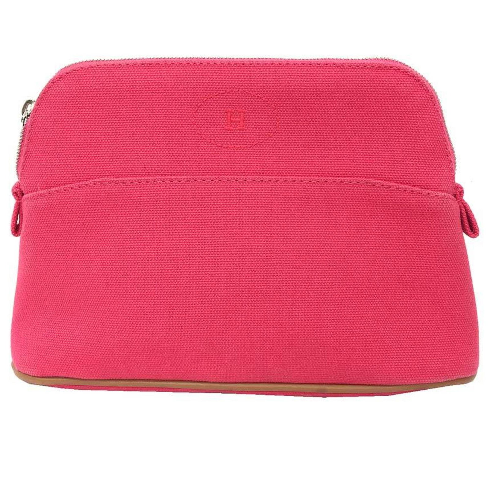 Cotton Pouch Hermes: Cotton Pouch Hermes Pink cotton pouch from Hermes, measuring 14cm x 20cm x 6cm. This small, cotton pouch bears a signature and is made of a single material, cotton. Item Specifics: Brand: Hermes