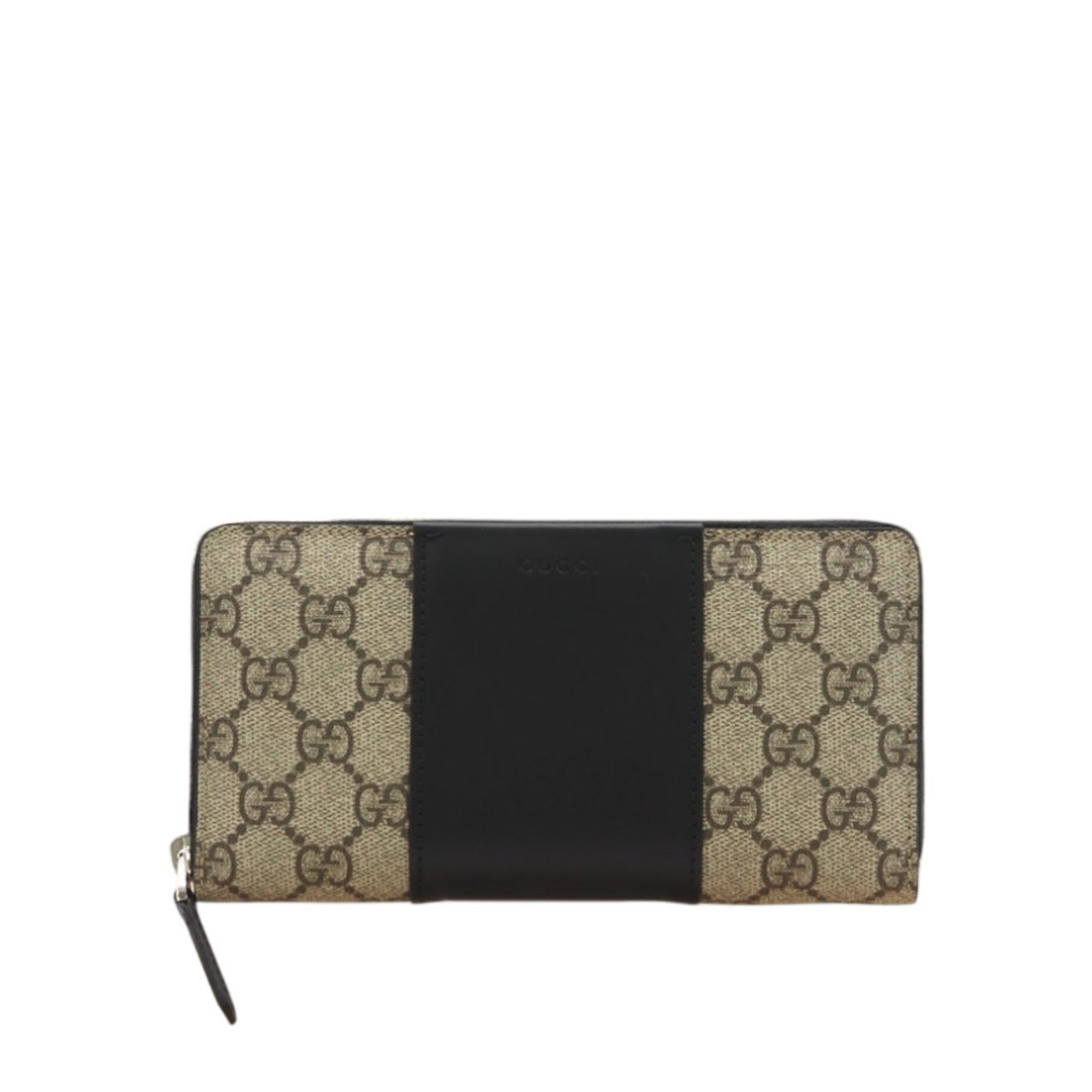 Gucci Long Wallet (Bi-Fold) Leather: Gucci Long Wallet (Bi-Fold) Leather This Gucci Long Wallet (Bi-Fold) Leather is crafted from high-quality leather, featuring a classic bi-fold design with a sleek, modern aesthetic. Measuring 10cm x