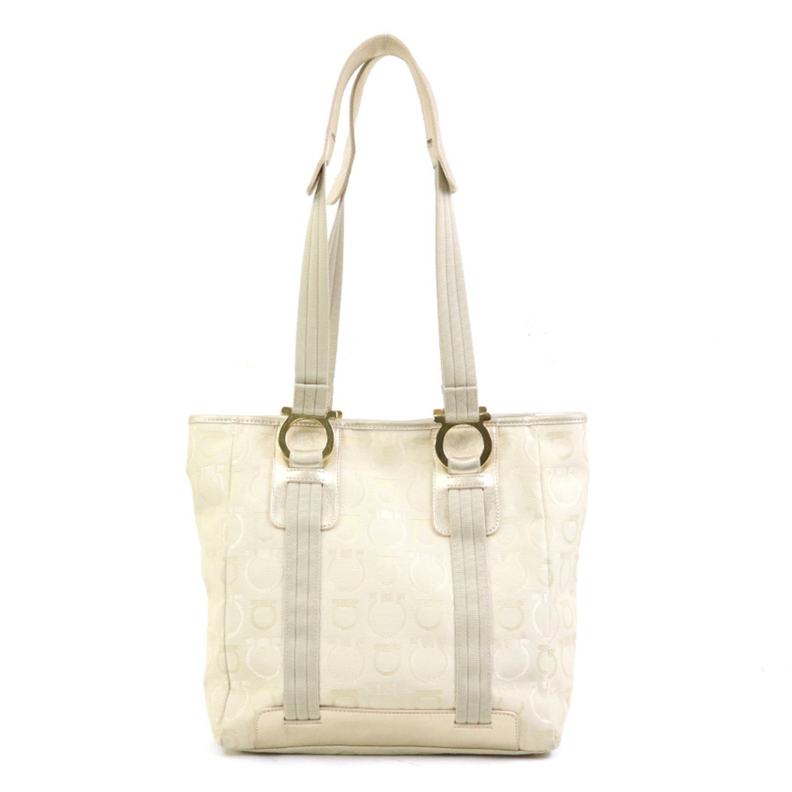 Canvas Leather Shoulder Bag Salvatore Ferragamo: Canvas Leather Shoulder Bag Salvatore Ferragamo Canvas Leather Shoulder Bag Salvatore Ferragamo - A stylish and elegant shoulder bag made from canvas and leather, featuring a light beige color and