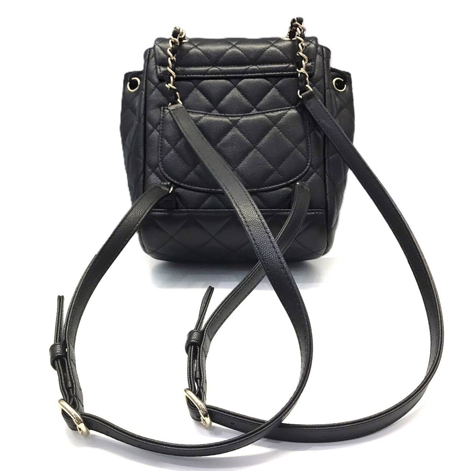 Calfskin Grained Chanel Backpack - 2