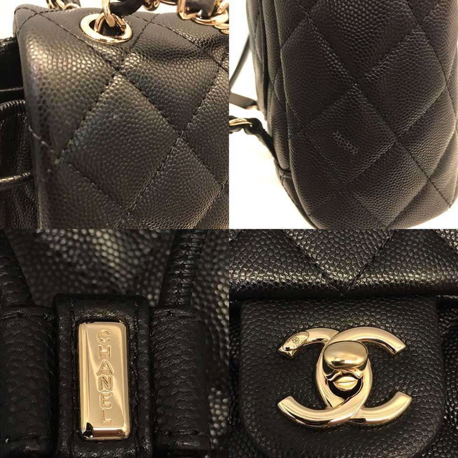 Calfskin Grained Chanel Backpack - 5