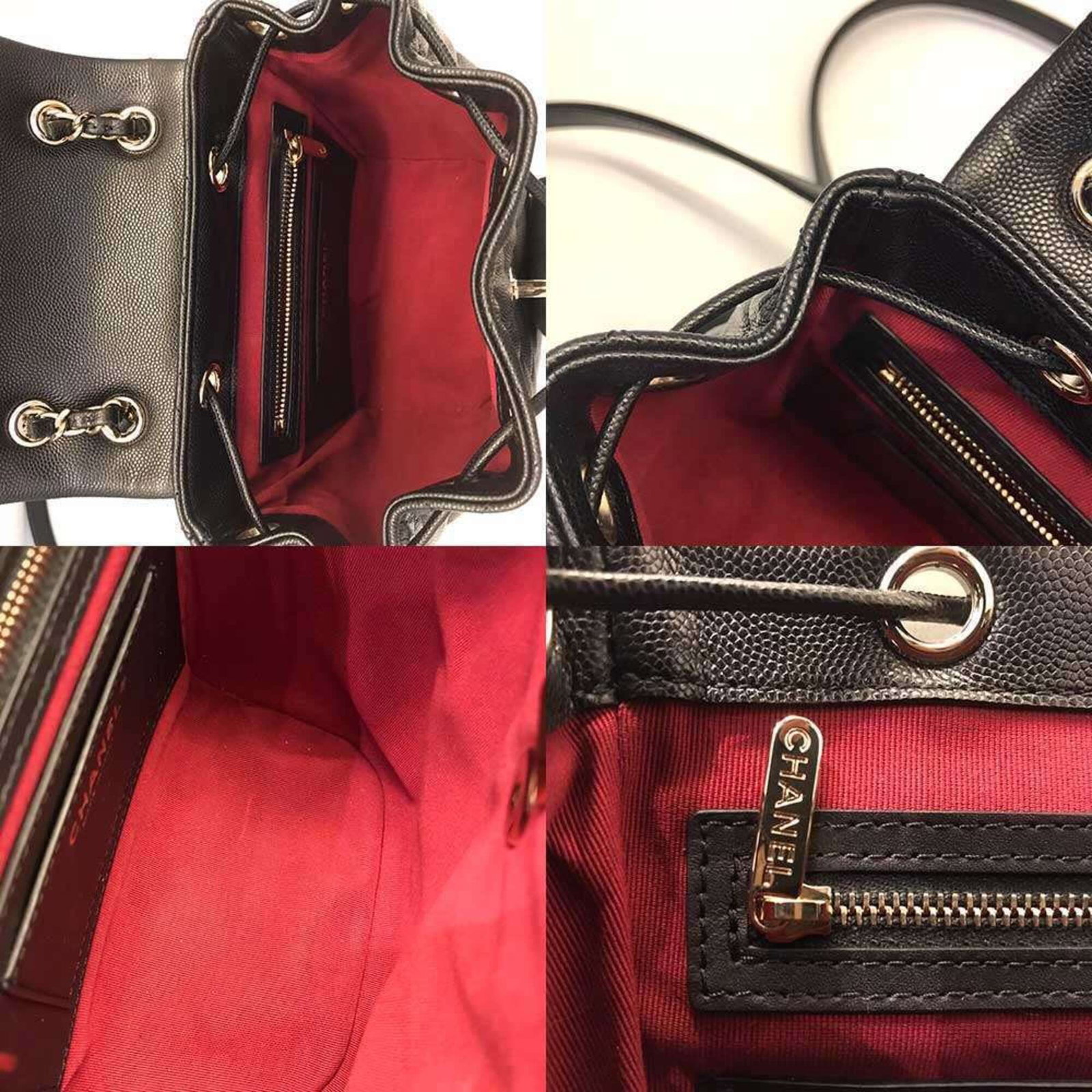 Calfskin Grained Chanel Backpack - 6