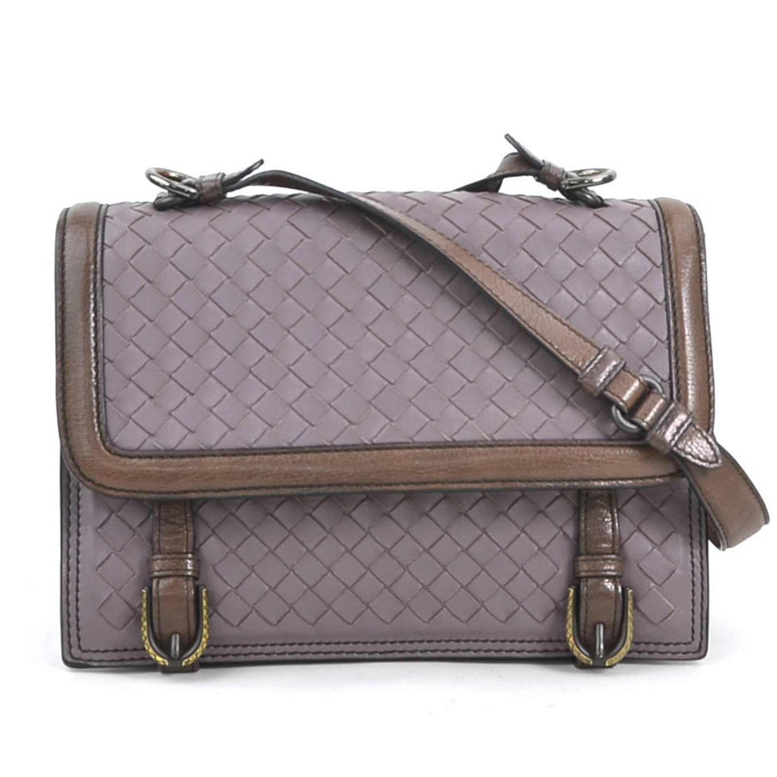 Bottega Veneta Shoulder Bag Leather: Bottega Veneta Shoulder Bag Leather Bottega Veneta's Intrecciato leather craftsmanship shines in this elegant purple brown shoulder bag, featuring a sophisticated design and premium leather material.
