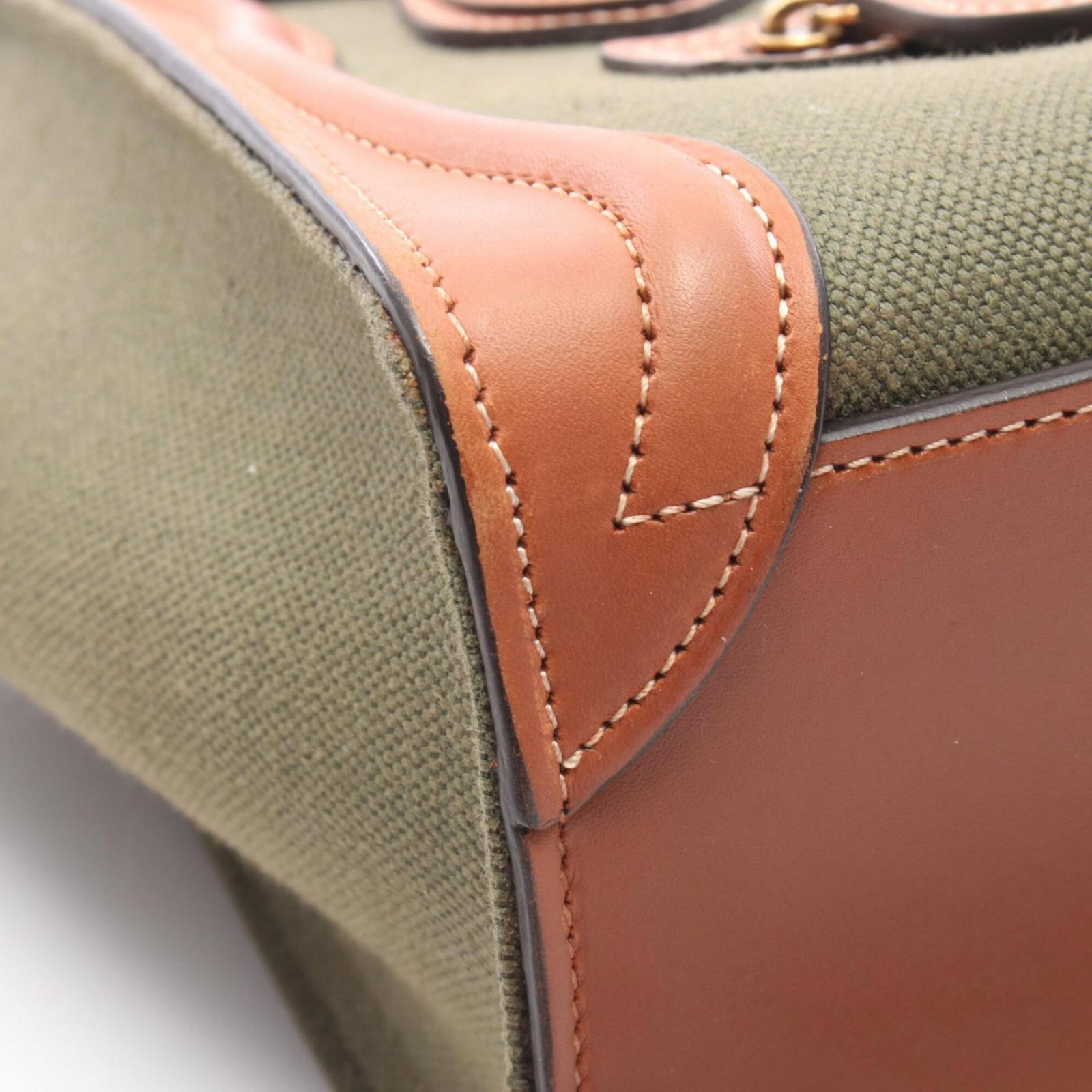 Handbag Canvas Leather - 5