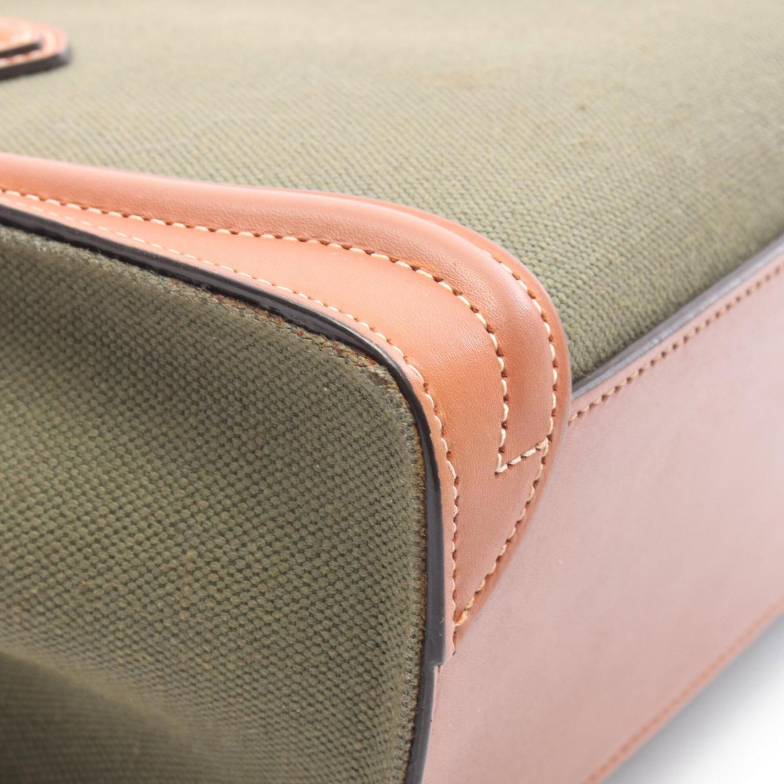 Handbag Canvas Leather - 8