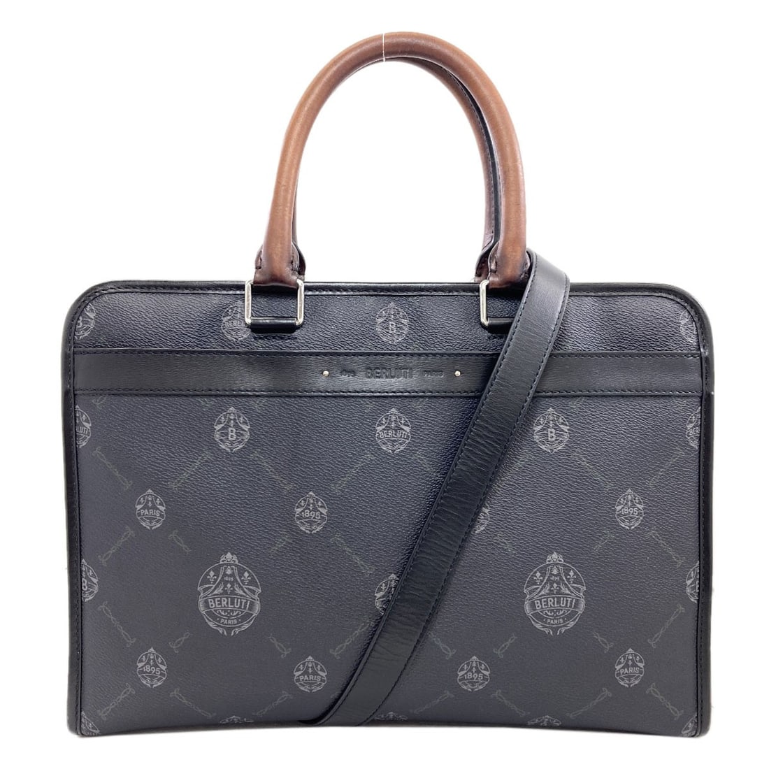 Business Bag Pvc Berluti 2Way: Business Bag Pvc Berluti 2Way Berluti's Business Bag is crafted from durable PVC, making it a practical choice for daily use. The 2-way design allows for versatility and ease of use, while the black