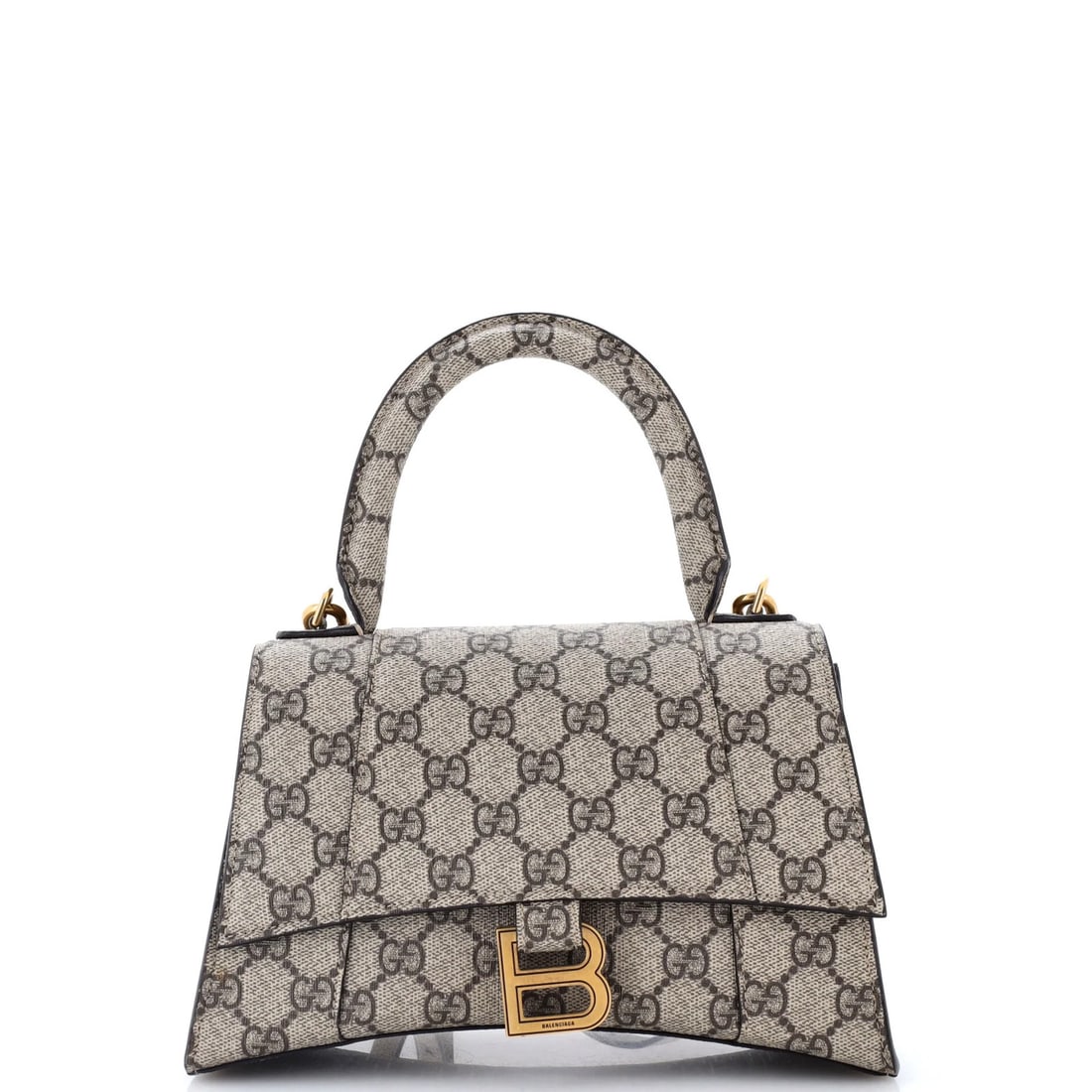 Gucci x Balenciaga The Hacker Project Hourglass Top Handle Bag GG Coated Canvas: Gucci x Balenciaga The Hacker Project Hourglass Top Handle Bag GG Coated Canvas The Gucci x Balenciaga The Hacker Project Hourglass Top Handle Bag GG Coated Canvas is a stylish and unique shoulder