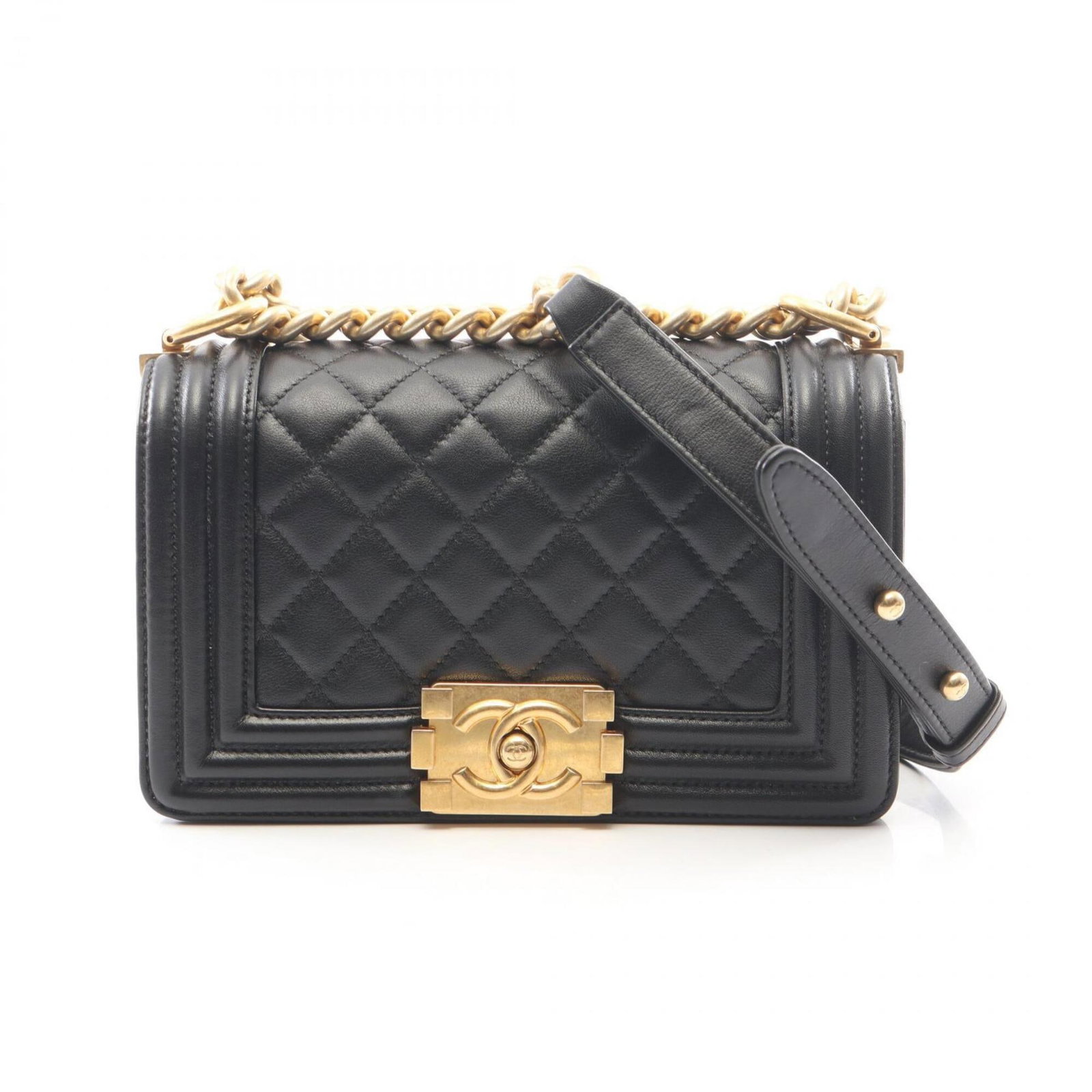 Shoulder Bag Leather Handbag Chanel: Shoulder Bag Leather Handbag Chanel The Chanel MPN A67085 Shoulder Bag is a timeless piece crafted from luxurious lambskin leather, featuring a sleek black finish and gold hardware. Measuring 12cm x 2