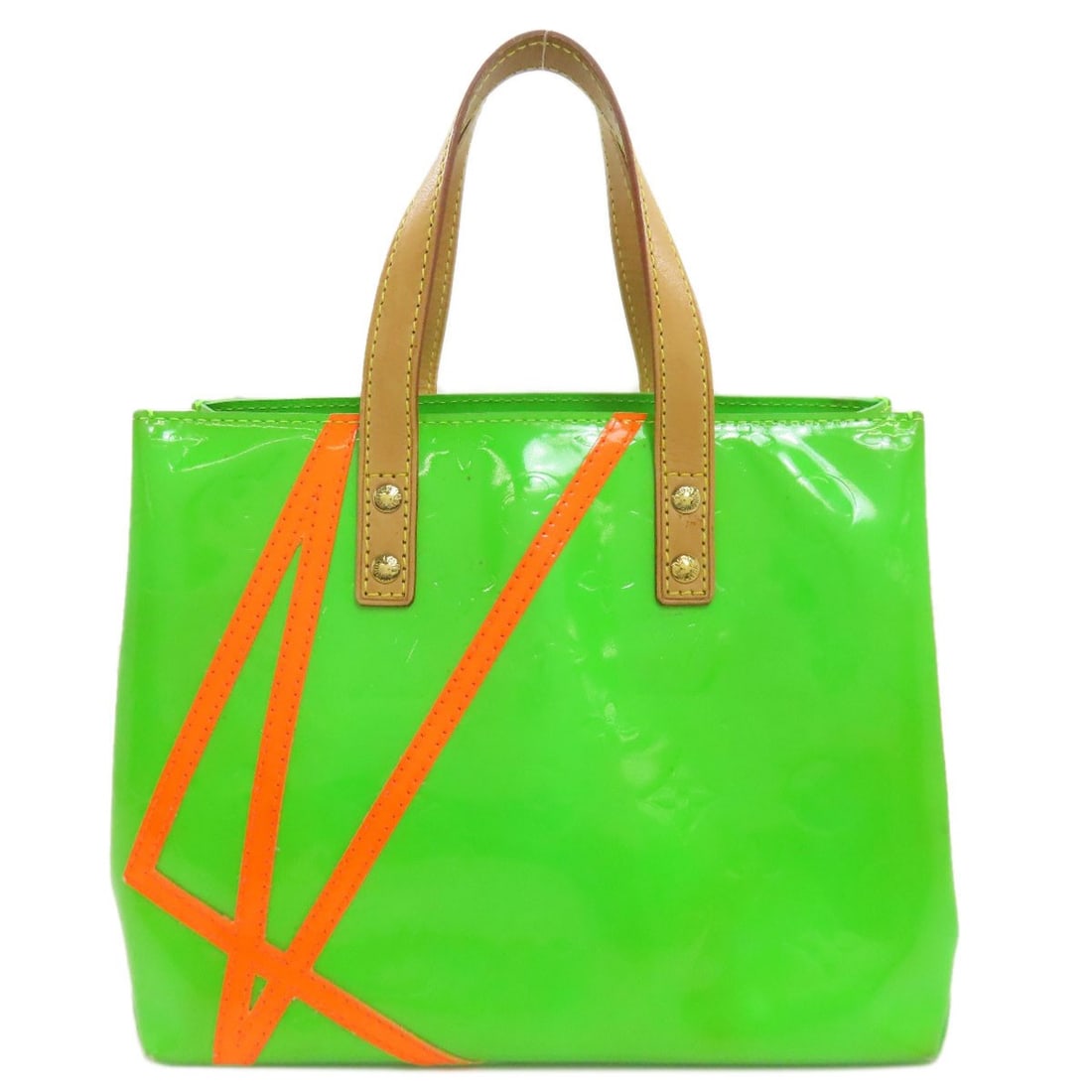 Louis Vuitton Pm Handbag Fluo Vernis Reid M91904: Louis Vuitton Pm Handbag Fluo Vernis Reid M91904 Louis Vuitton's iconic Pm Handbag features a striking green Fluo Vernis exterior, showcasing the brand's signature style. This vibrant handbag boasts