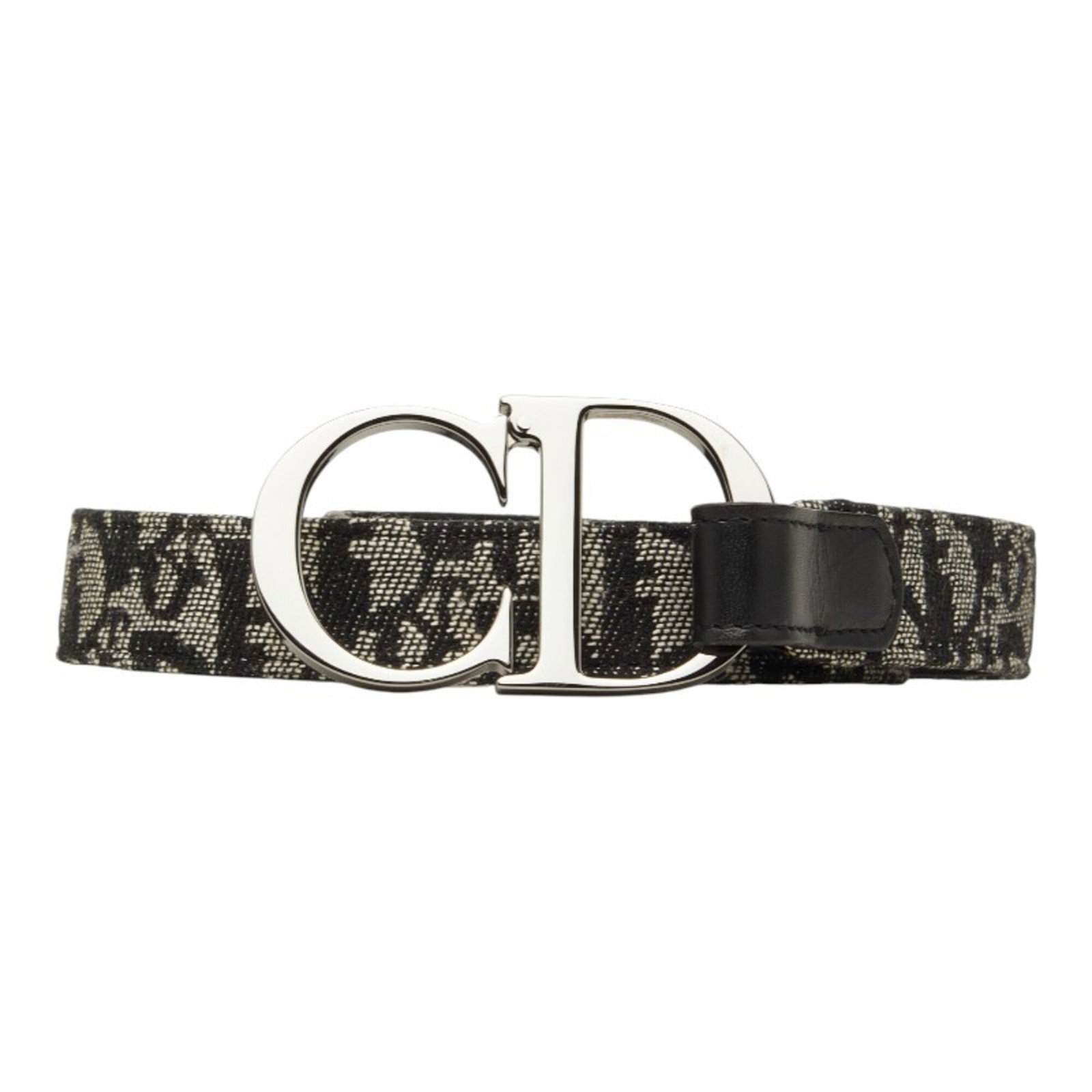 Standard Belt Dior Christian: Standard Belt Dior Christian Canvas and leather combine in a sleek design, defining the look of this black and white Standard Belt Dior Christian. Measuring 79.5cm in length, it offers a versatile