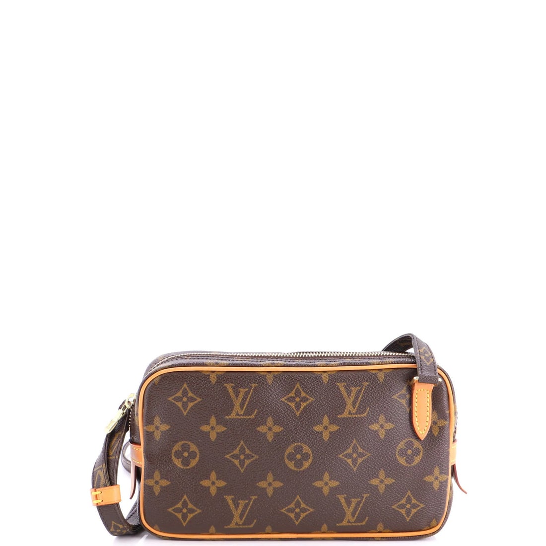 Canvas Monogram Bag Louis Vuitton Pochette Marly: Canvas Monogram Bag Louis Vuitton Pochette Marly Canvas Monogram Bag Louis Vuitton Pochette Marly - A classic cross body bag with a timeless design, featuring a brown canvas exterior with gold hardwar