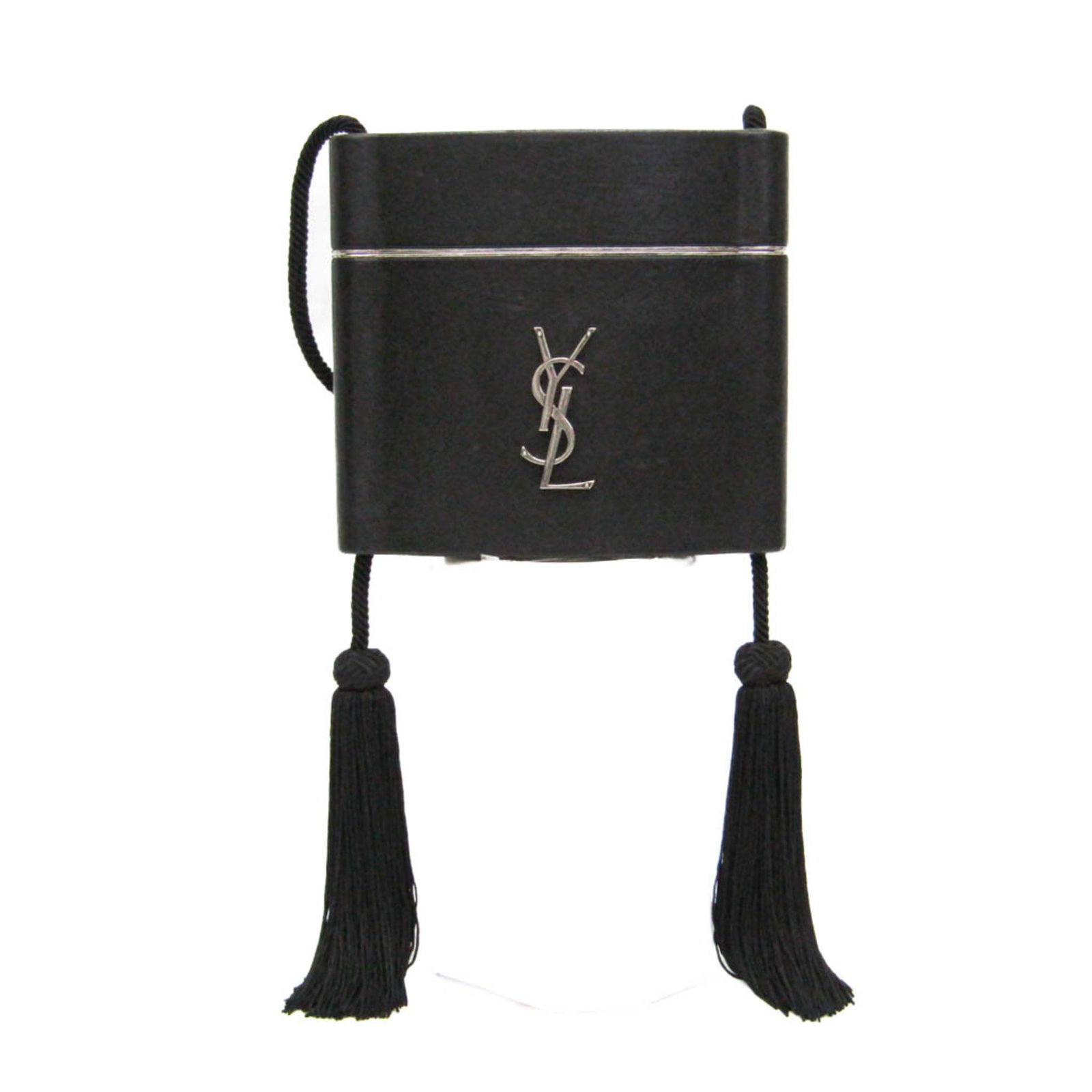 Saint Laurent Yves Leather Shoulder Bag: Saint Laurent Yves Leather Shoulder Bag Black leather shoulder bag from Yves Saint Laurent's Opium 533198 collection, featuring a sleek design with a 115cm strap length. Made from high-quality leather