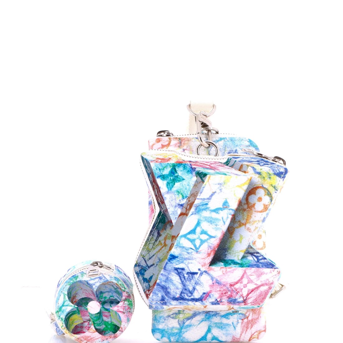 Louis Vuitton Monogram Block Limited Edition Pastel Multicolor: Louis Vuitton Monogram Block Limited Edition Pastel Multicolor Canvas coated Louis Vuitton Monogram Block Limited Edition Pastel Multicolor cross body bag in multicolor exterior with blue interior