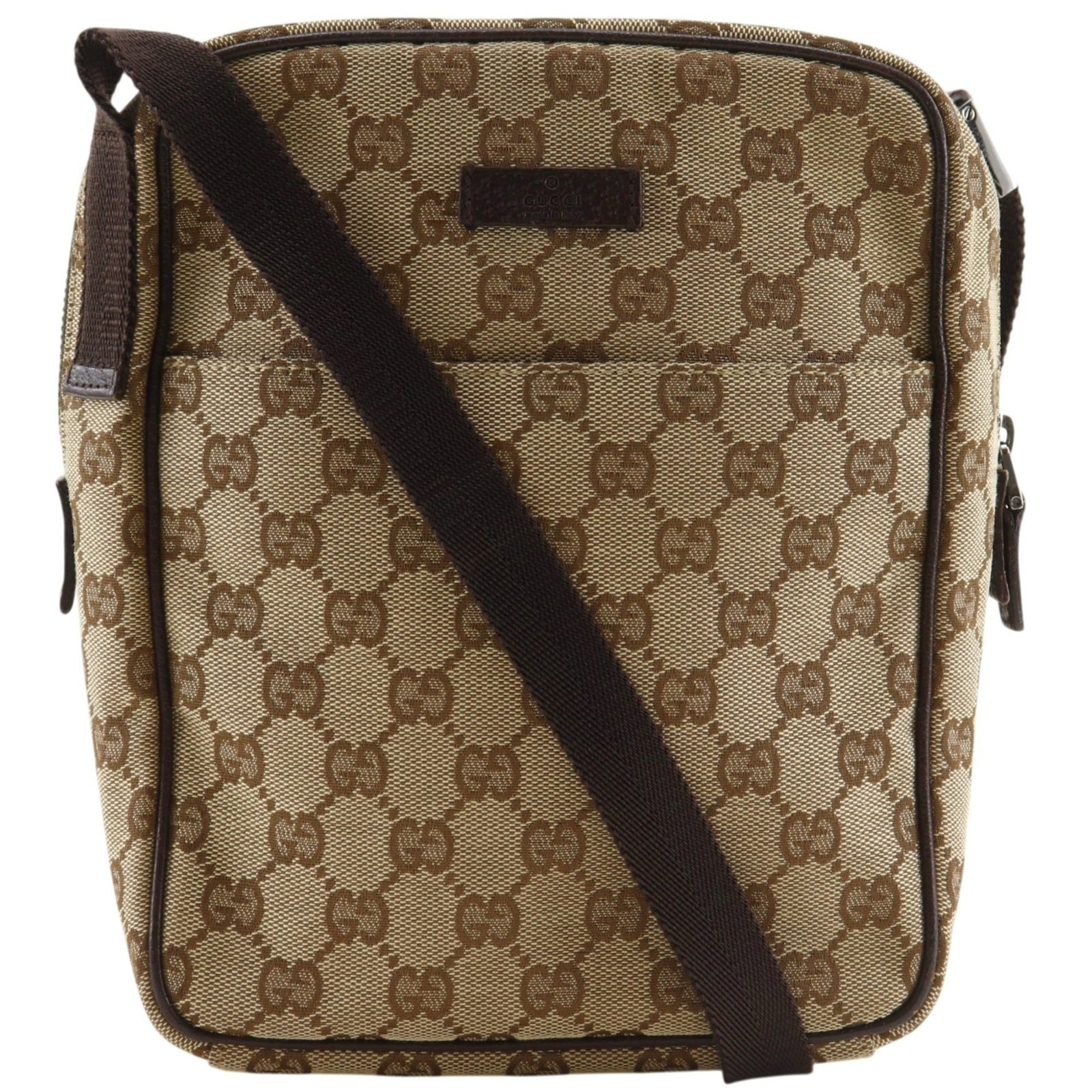 Shoulder Bag Gg Canvas: Shoulder Bag Gg Canvas The Gucci MPN 122759 Shoulder Bag is crafted from high-quality GG canvas, a signature material known for its unique interlocking GG logo. Measuring 23cm x 18cm x 8cm, this