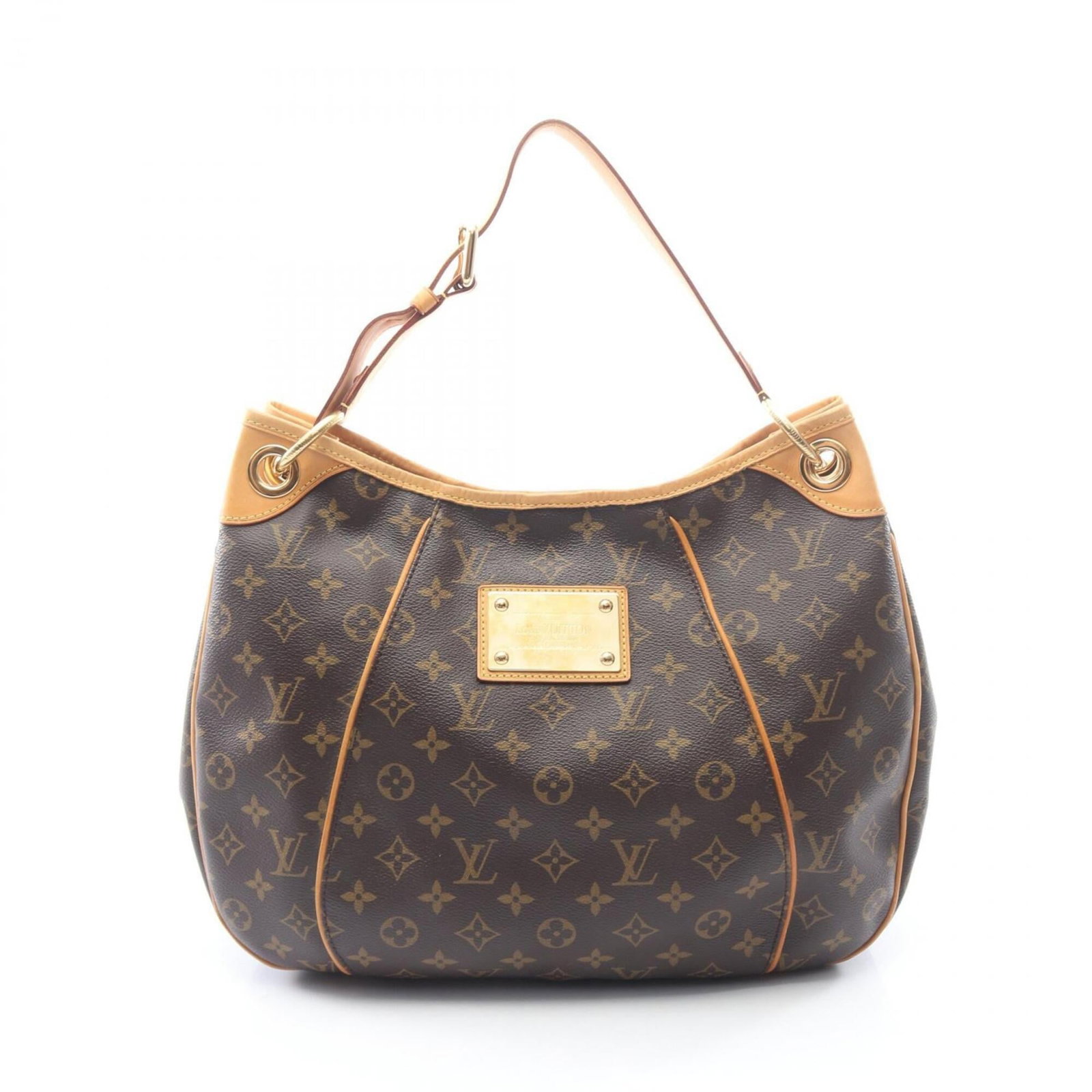 Shoulder Bag Coated Leather Louis Vuitton Handbag: Shoulder Bag Coated Leather Louis Vuitton Handbag Coated canvas and leather combine for a luxurious shoulder bag, available in brown. Measuring 28cm x 37cm x 11cm, this Louis Vuitton design features
