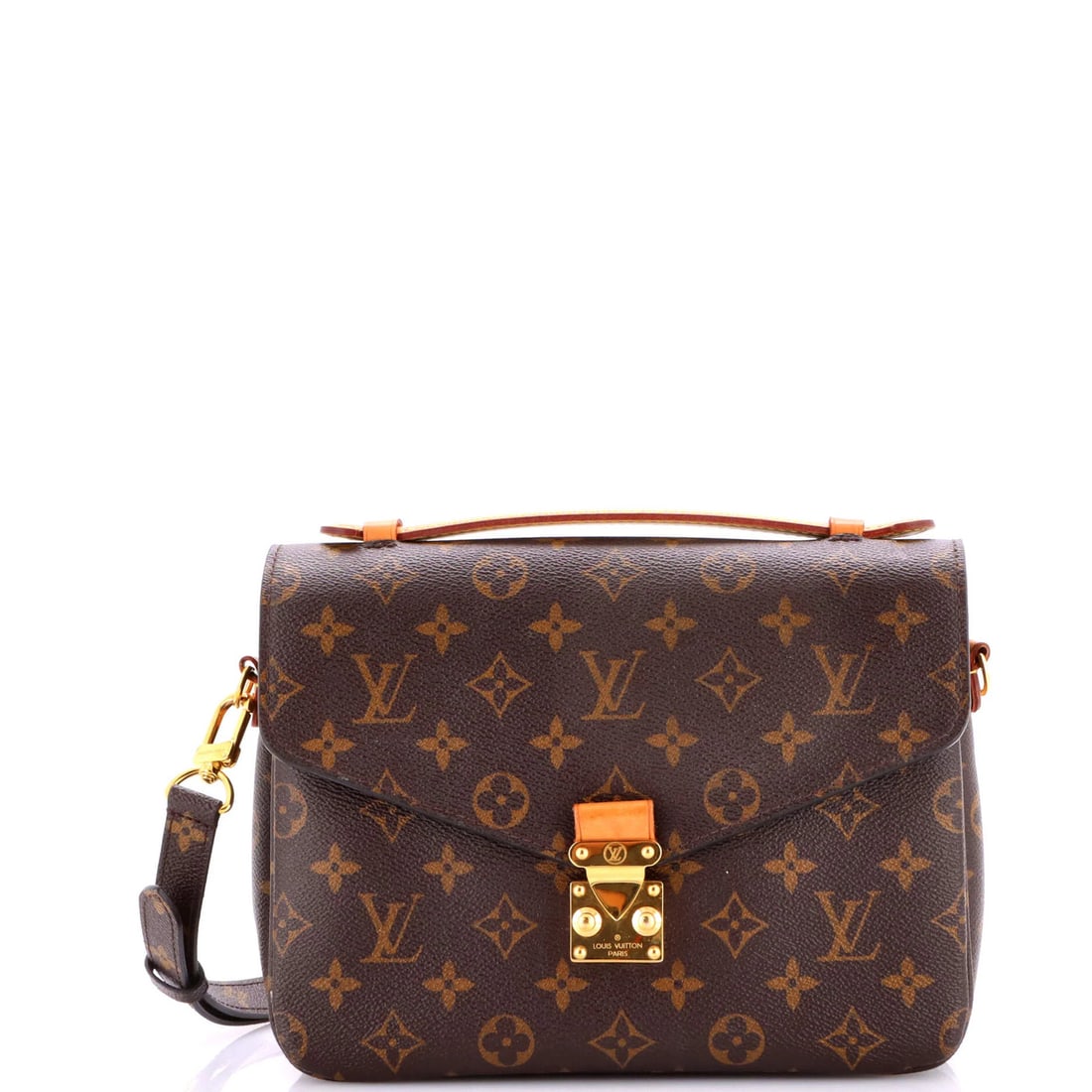 Canvas Monogram Pochette Louis Vuitton: Canvas Monogram Pochette Louis Vuitton Canvas Monogram Pochette Louis Vuitton in Brown. This classic messenger bag features a signature Monogram Canvas exterior, with a gold-tone hardware and