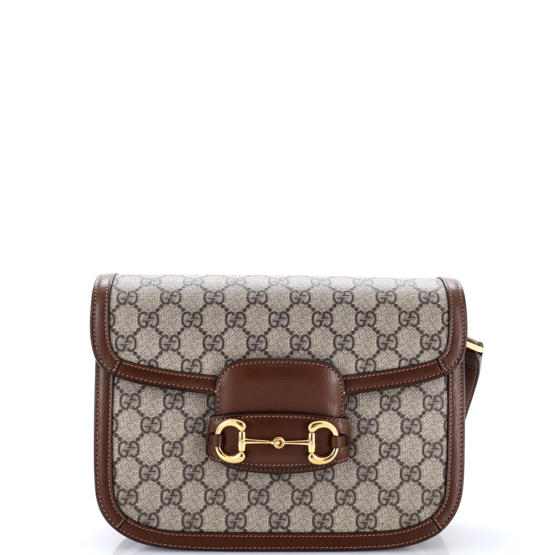 Gucci Horsebit Small GG Coated Canvas Leather Bag 1955 (1 of 6)