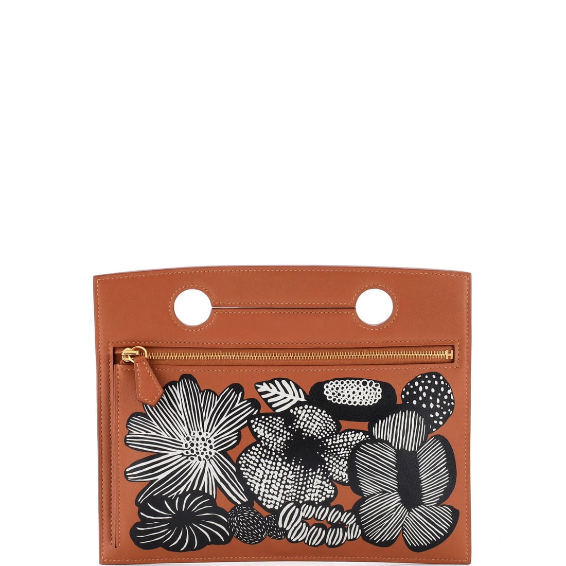 Swift Printed Pouch Backpocket Hermes: Swift Printed Pouch Backpocket Hermes Brown Swift Printed Pouch Backpocket Leather Bag with Gold Hardware. This excellent condition Backpocket Pouch Printed Swift 20 features a classic brown leather