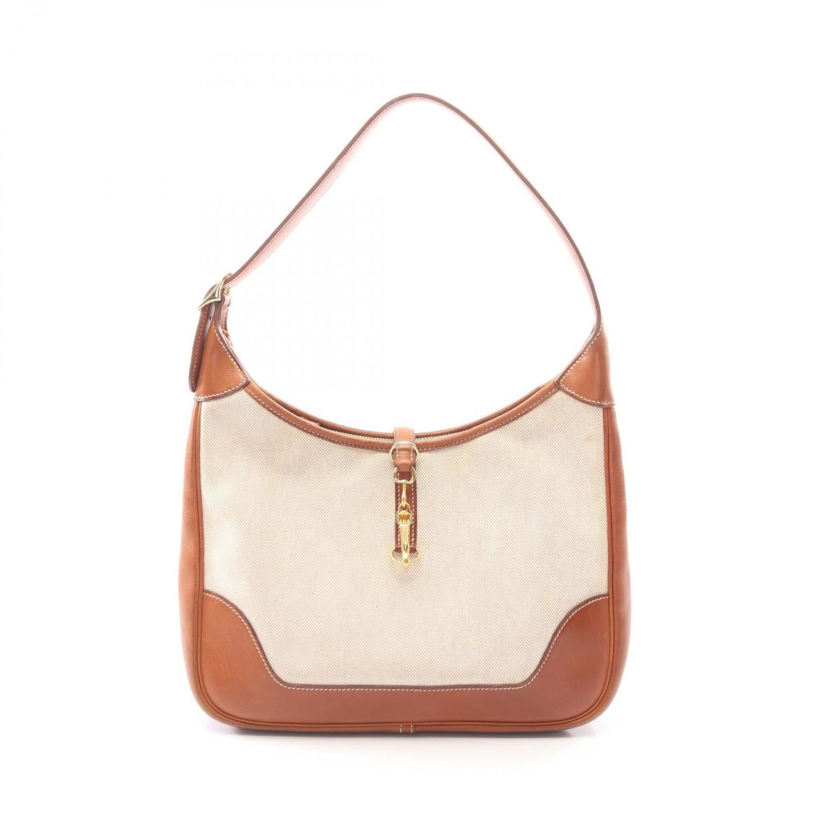 Hermes Handbag Leather Toile Shoulder Bag (1 of 17)