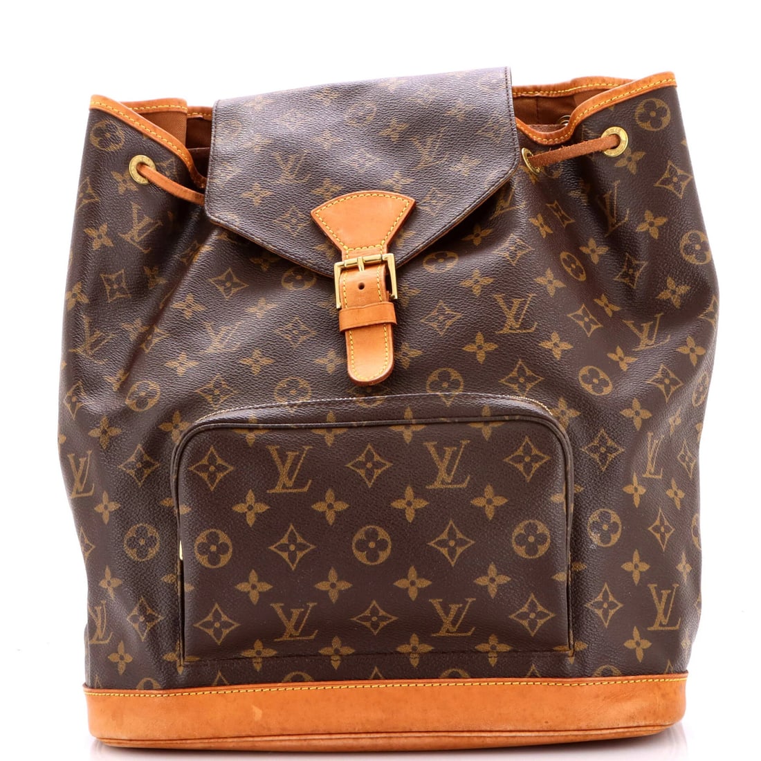 Montsouris Vuitton Louis Vintage Backpack Canvas Monogram GM: Montsouris Vuitton Louis Vintage Backpack Canvas Monogram GM Brown canvas backpack with a classic Montsouris design, featuring a distinctive GM monogram pattern. The item boasts a timeless, vintage lo