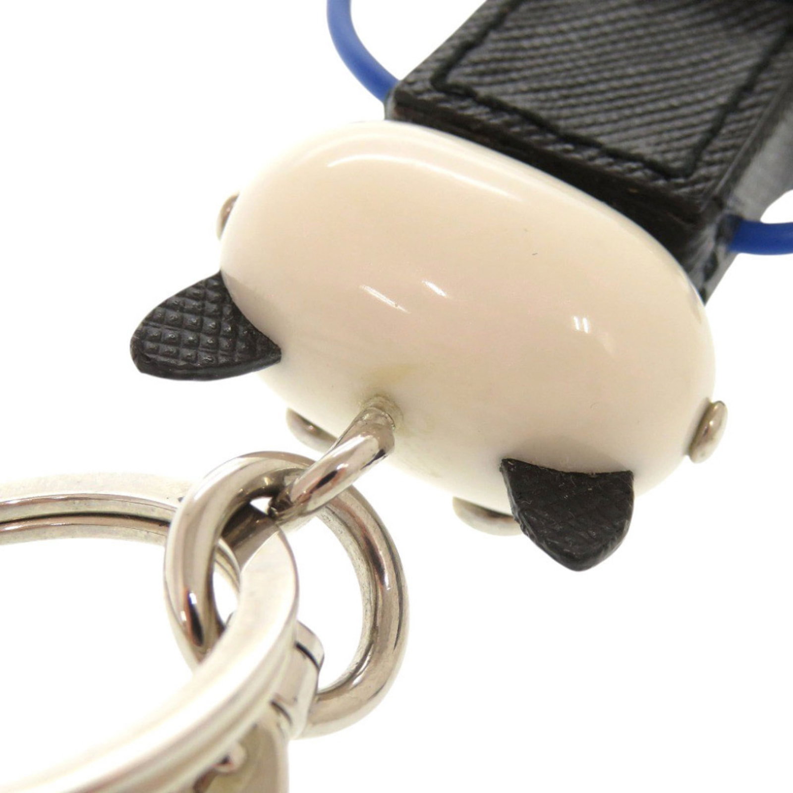 Prada metal leather keyring - 9