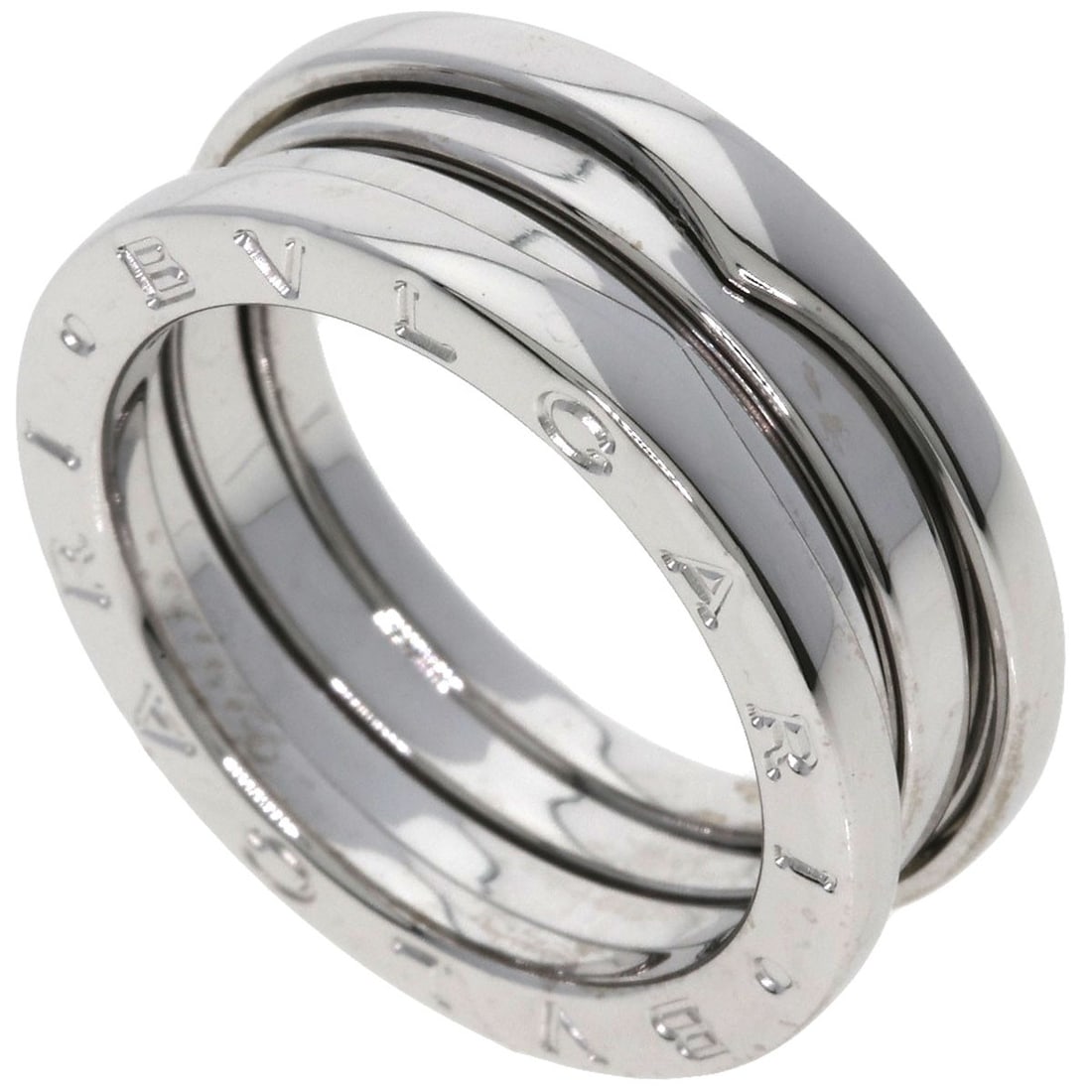 Band Bvlgari K18 White Gold 2 Ring Zero1 #53: Band Bvlgari K18 White Gold 2 Ring Zero1 #53 K18 White Gold 2 Ring Zero1 #53 is a stunning BVLGARI ring featuring a sleek, silver metal design with a purity of K18. This 2-ring set showcases the brand