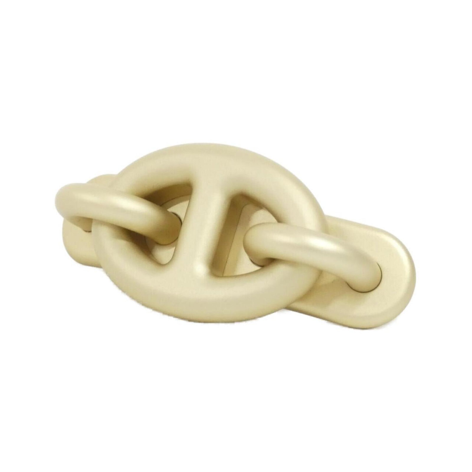 Aluminum Hermes Barrette: Aluminum Hermes Barrette The Aluminum Hermes Barrette is a sleek and elegant accessory featuring a gold or silver finish, crafted from durable aluminum. Its compact size and sleek design make it a ver