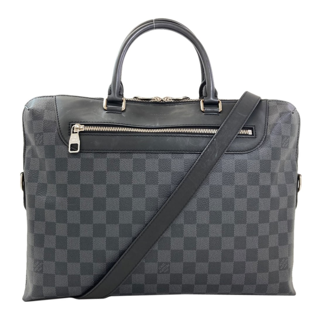 Louis Vuitton N48260 Porte-Documents Joule Nm Business Bag Damier Canvas: Louis Vuitton N48260 Porte-Documents Joule Nm Business Bag Damier Canvas Black Louis Vuitton Porte-Documents Joule Nm Business Bag with Damier Canvas exterior, featuring a classic design and durable