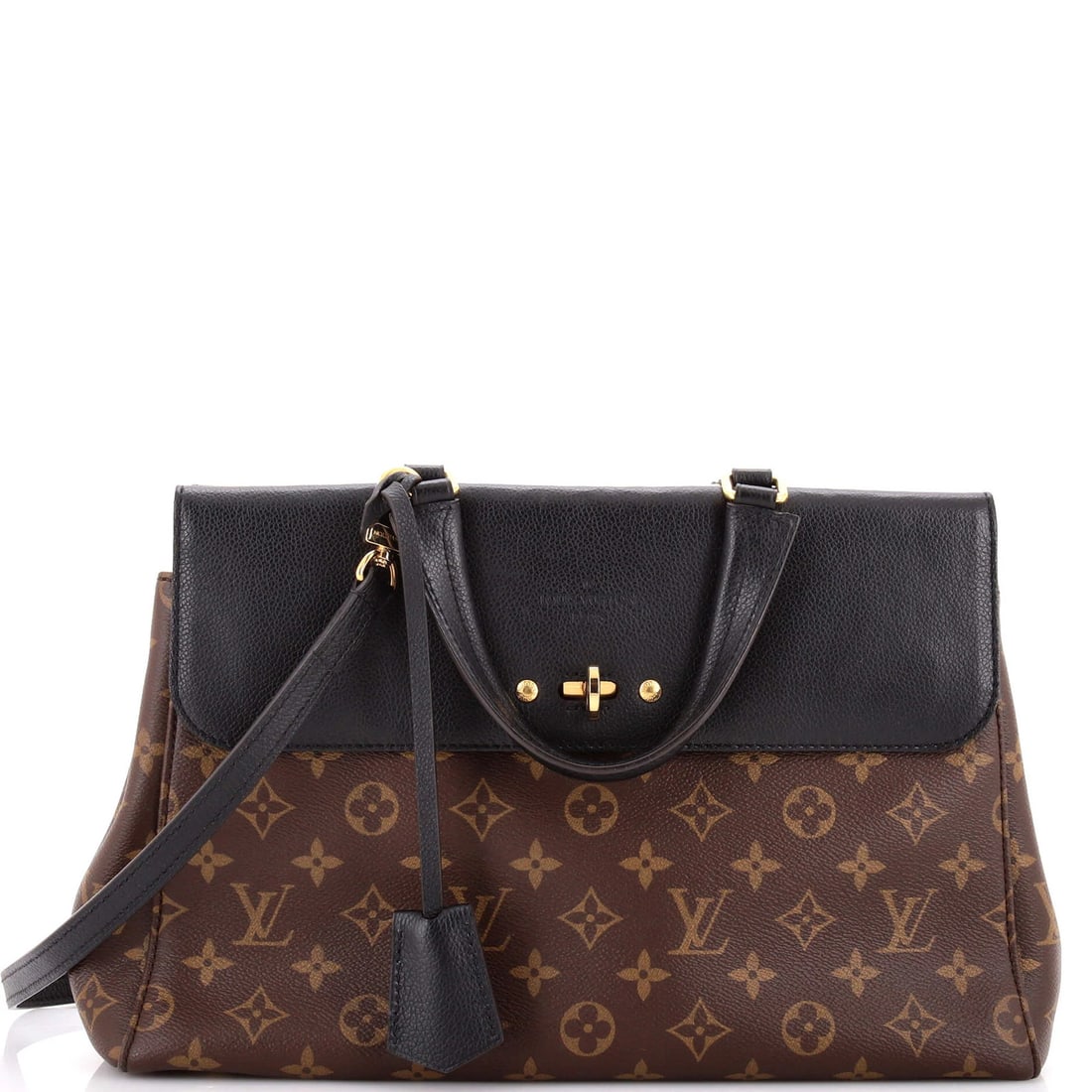 Louis Vuitton Venus Handbag Monogram Canvas and Leather: Louis Vuitton Venus Handbag Monogram Canvas and Leather Black Louis Vuitton Venus Handbag Monogram Canvas and Leather features a sleek design with minor scuffs, edge wear, and discoloration. The