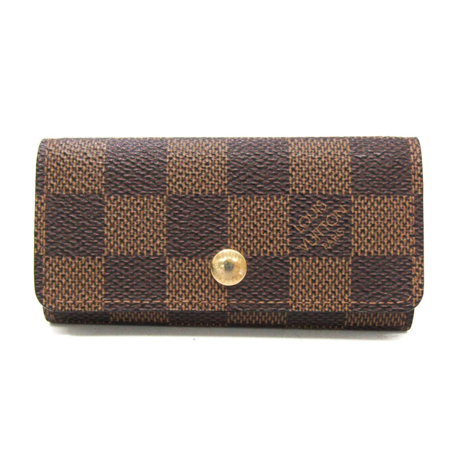 Keycase Damier Canvas Louis Vuitton: Keycase Damier Canvas Louis Vuitton Damier Canvas Louis Vuitton Keycase - A stylish and compact accessory. Made from high-quality Damier Canvas, this keycase features a classic design with a distincti
