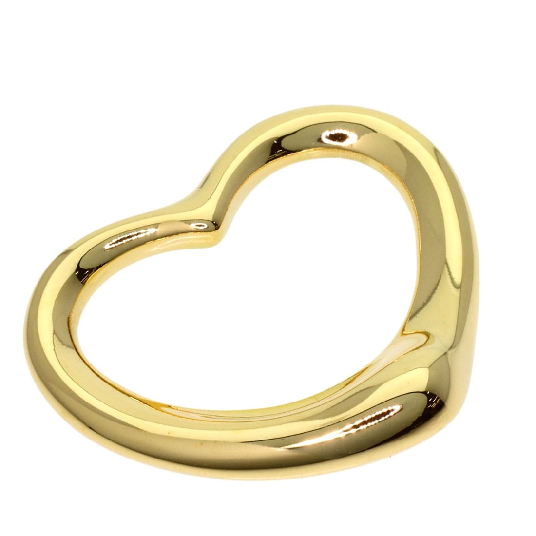 Yellow Gold Pendant K18 Open Heart Tiffany&Co: Yellow Gold Pendant K18 Open Heart Tiffany&Co K18 Yellow Gold Pendant with Open Heart Design, a stunning piece from Tiffany&Co. This pendant showcases a bold open heart design crafted from 18k K18