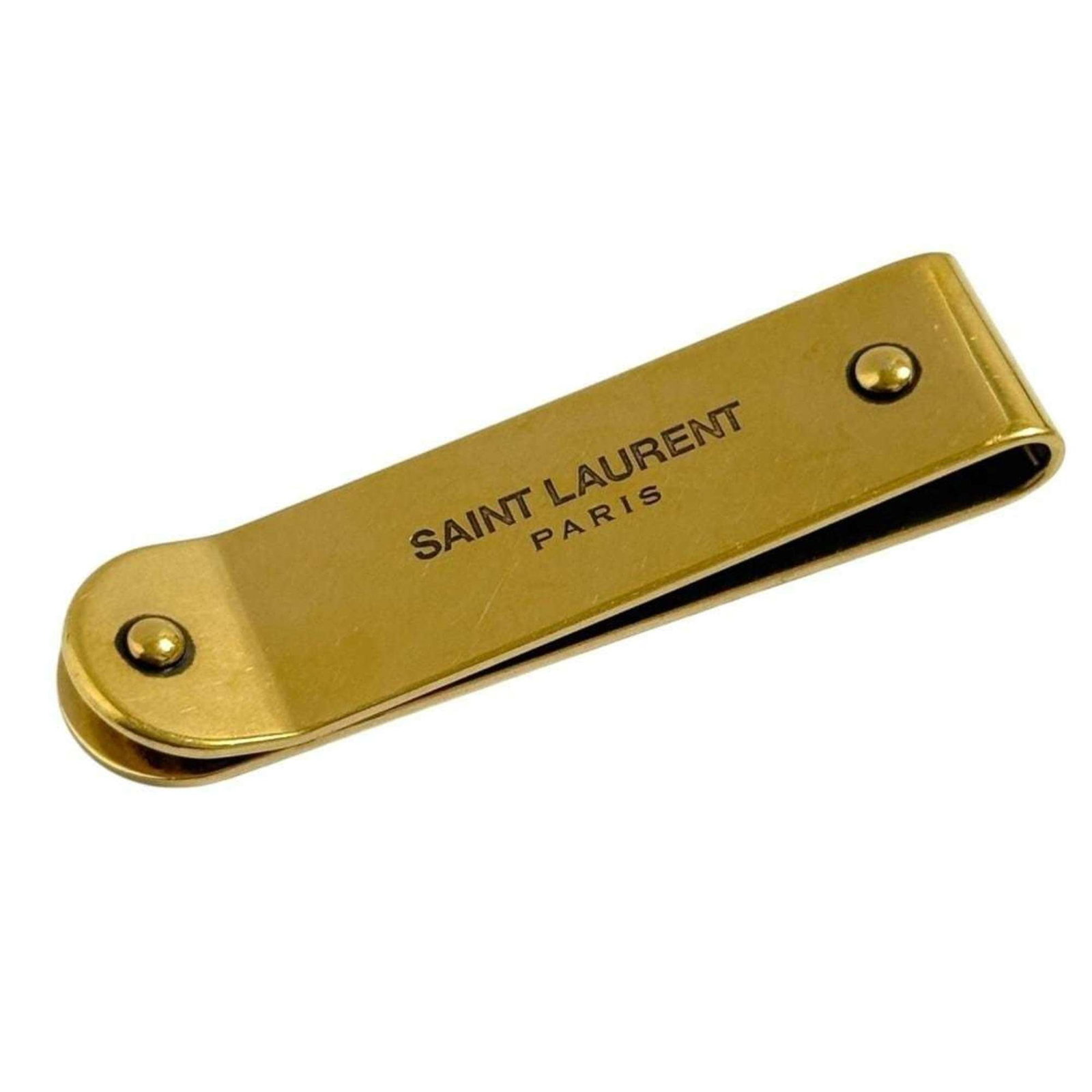 Saint Laurent Metal Money Clip: Saint Laurent Metal Money Clip The Saint Laurent Metal Money Clip is a sleek and modern accessory, crafted from high-quality metal and featuring a distinctive design. Standing at 7cm tall, this