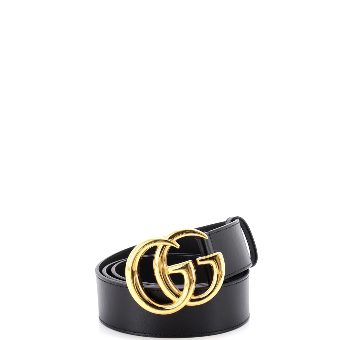 Gucci GG Marmont Leather Belt Wide: Gucci GG Marmont Leather Belt Wide Black Gucci GG Marmont Leather Belt with gold hardware, featuring a wide design and regular measurements. The belt has a minor odor, scuffs, and minor