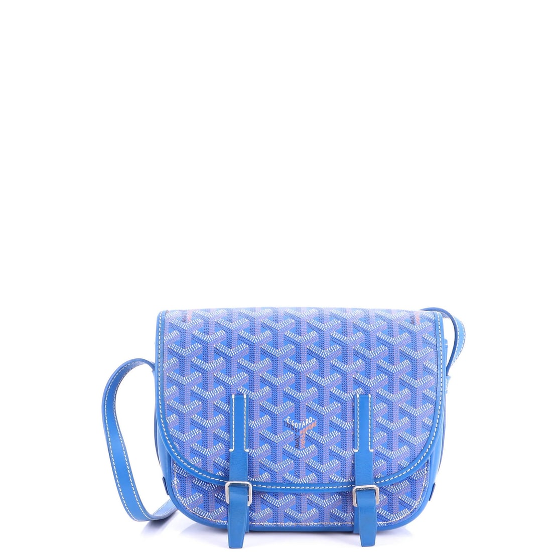 Canvas coated leather messenger bag by Goyard Belvedere: Canvas coated leather messenger bag by Goyard Belvedere Canvas coated leather messenger bag by Goyard Belvedere, featuring a durable canvas exterior with a touch of elegance. The bag's classic design