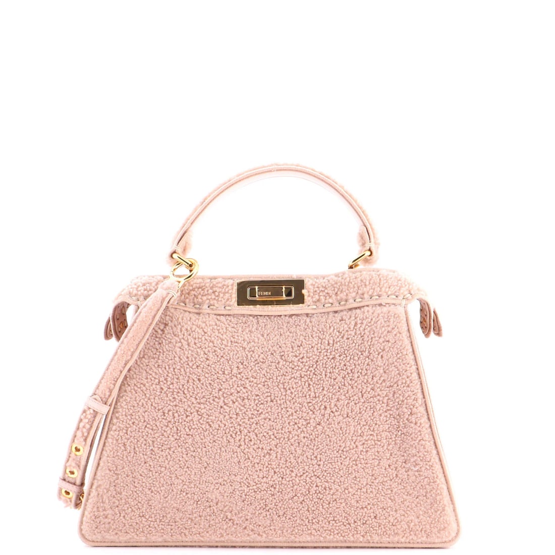 ISeeU Medium Shearling Bag Fendi Peekaboo: ISeeU Medium Shearling Bag Fendi Peekaboo Shearling Medium Fendi Peekaboo Bag in Pink. This ISeeU Medium Shearling Bag features a stylish top handle and pink exterior made from high-quality shearling 