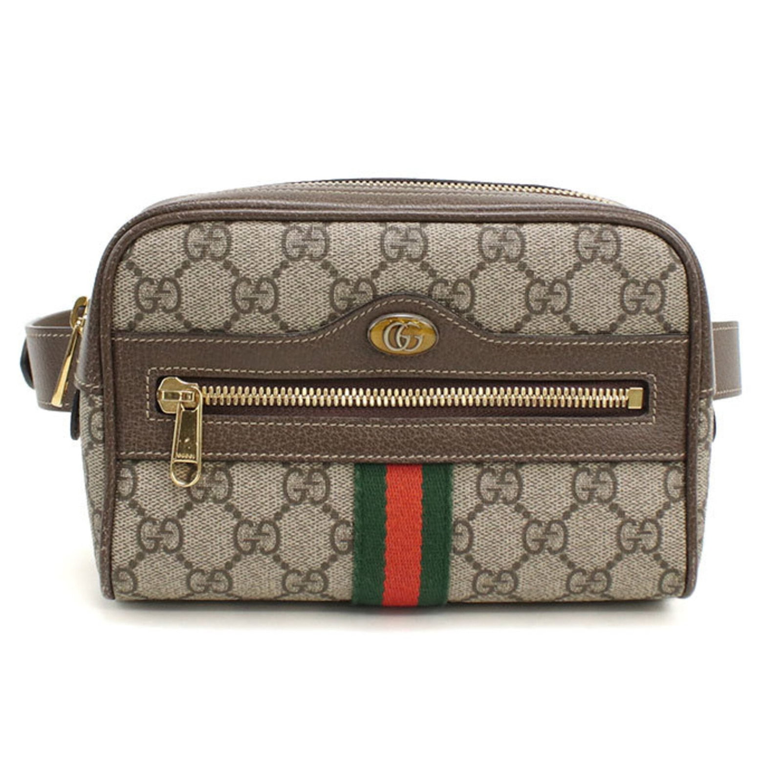Sling Bag Gucci Leather Supreme: Sling Bag Gucci Leather Supreme Gucci's iconic GG Supreme leather is showcased in this sleek beige sling bag, featuring gold hardware that adds a touch of elegance. The bag's compact size and lightwei