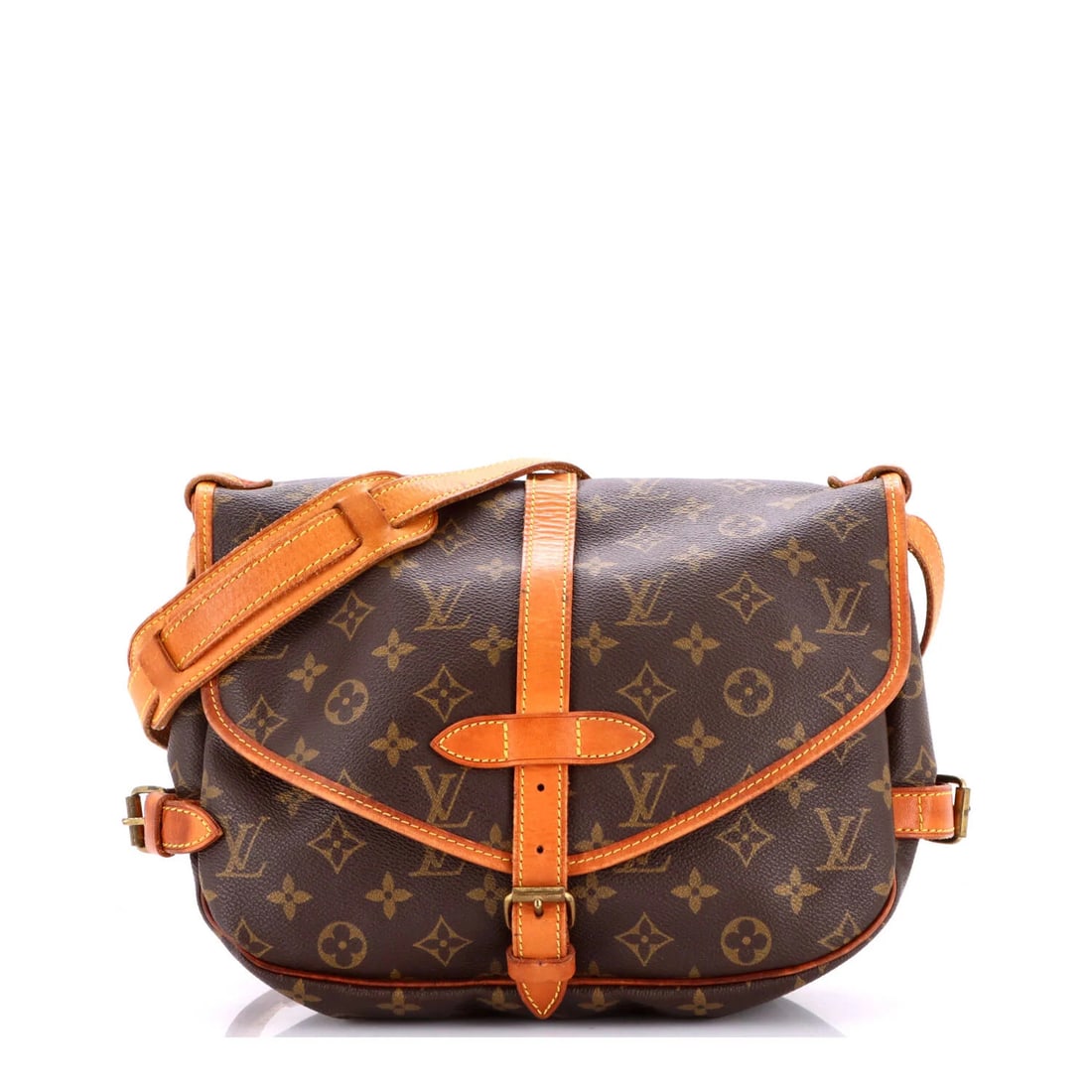 Saumur Handbag Louis Vuitton Monogram Canvas 30: Saumur Handbag Louis Vuitton Monogram Canvas 30 Brown Louis Vuitton Saumur Handbag Monogram Canvas 30 features a classic cross body design with a 30cm size, 19-22" strap drop, and gold hardware. The e