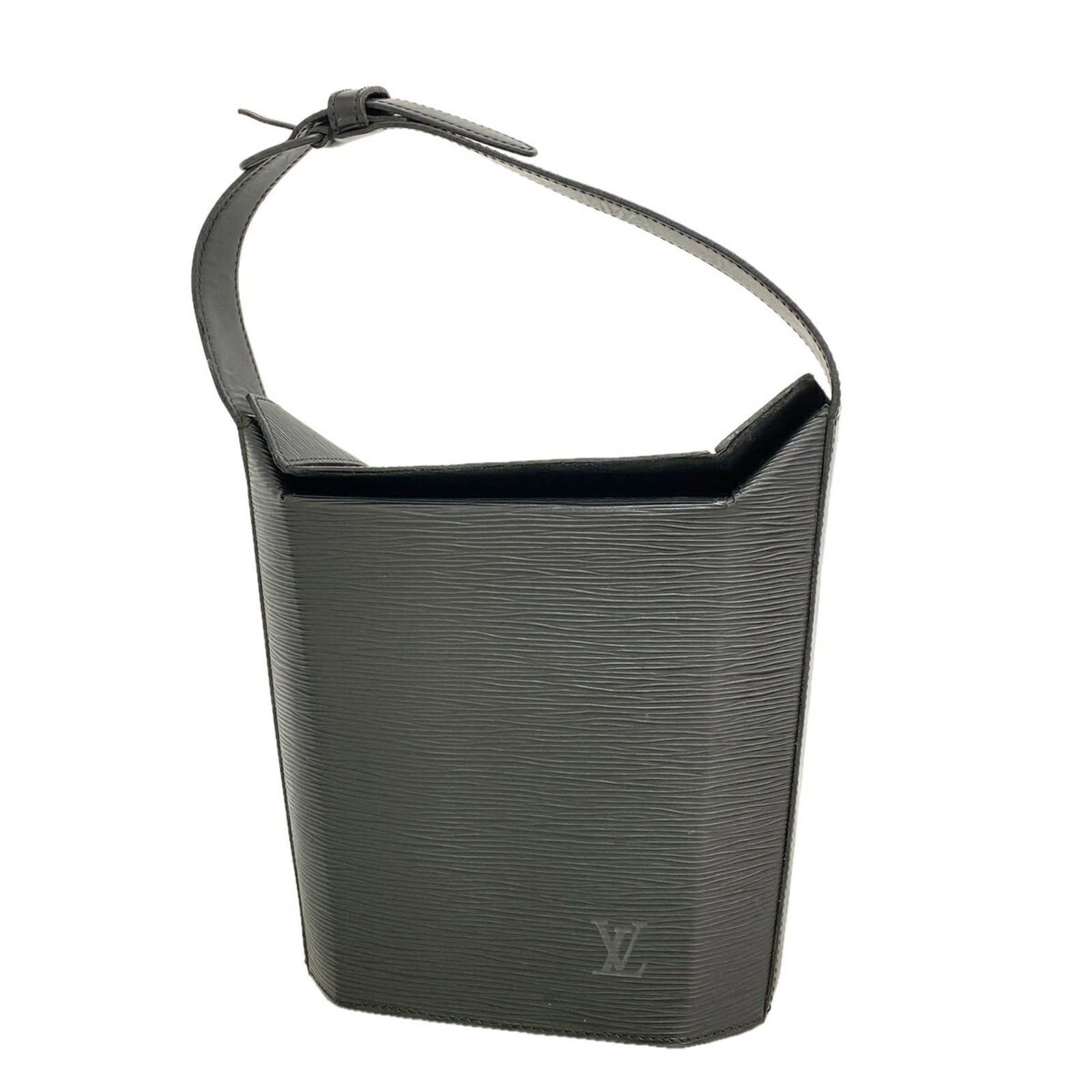 Shoulder Bag by Louis Vuitton: Shoulder Bag by Louis Vuitton The Louis Vuitton shoulder bag boasts a sleek Noir color and compact dimensions, measuring 19.5cm x 18.5cm x 10cm. This stylish accessory features a classic design with