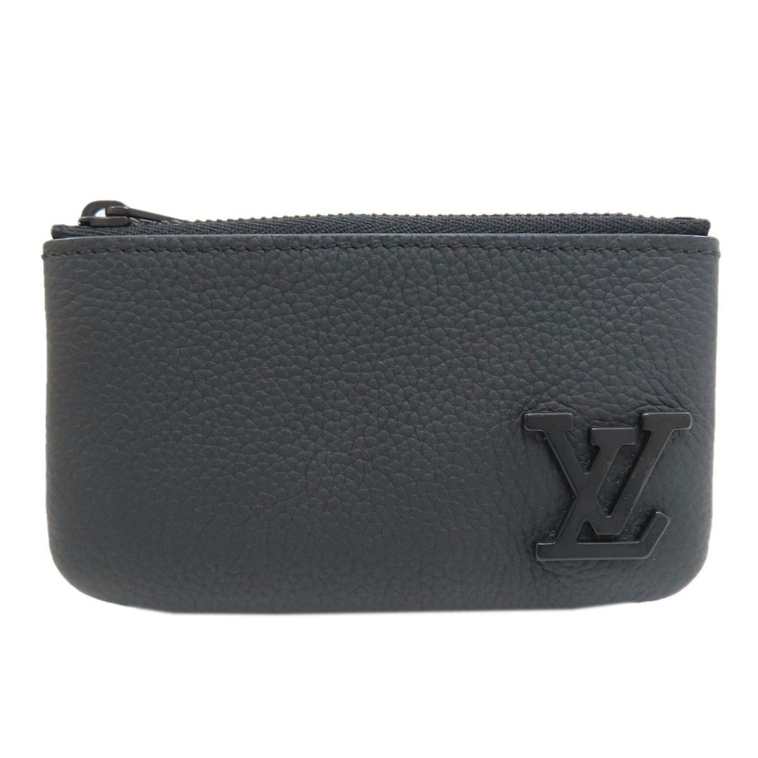 Leather Purse Coin Pochette Aerogram Louis Vuitton: Leather Purse Coin Pochette Aerogram Louis Vuitton This black leather coin purse from LOUIS VUITTON features a sleek, aerogram design. Made from high-quality leather, it boasts a classic and