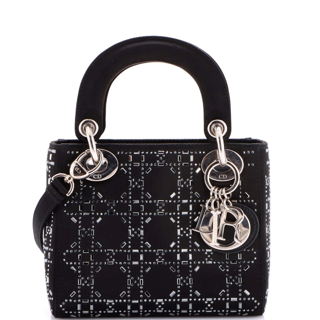 Dior Lady Satin Cannage Crystal Bag Embellished Quilt Mini (1 of 7)