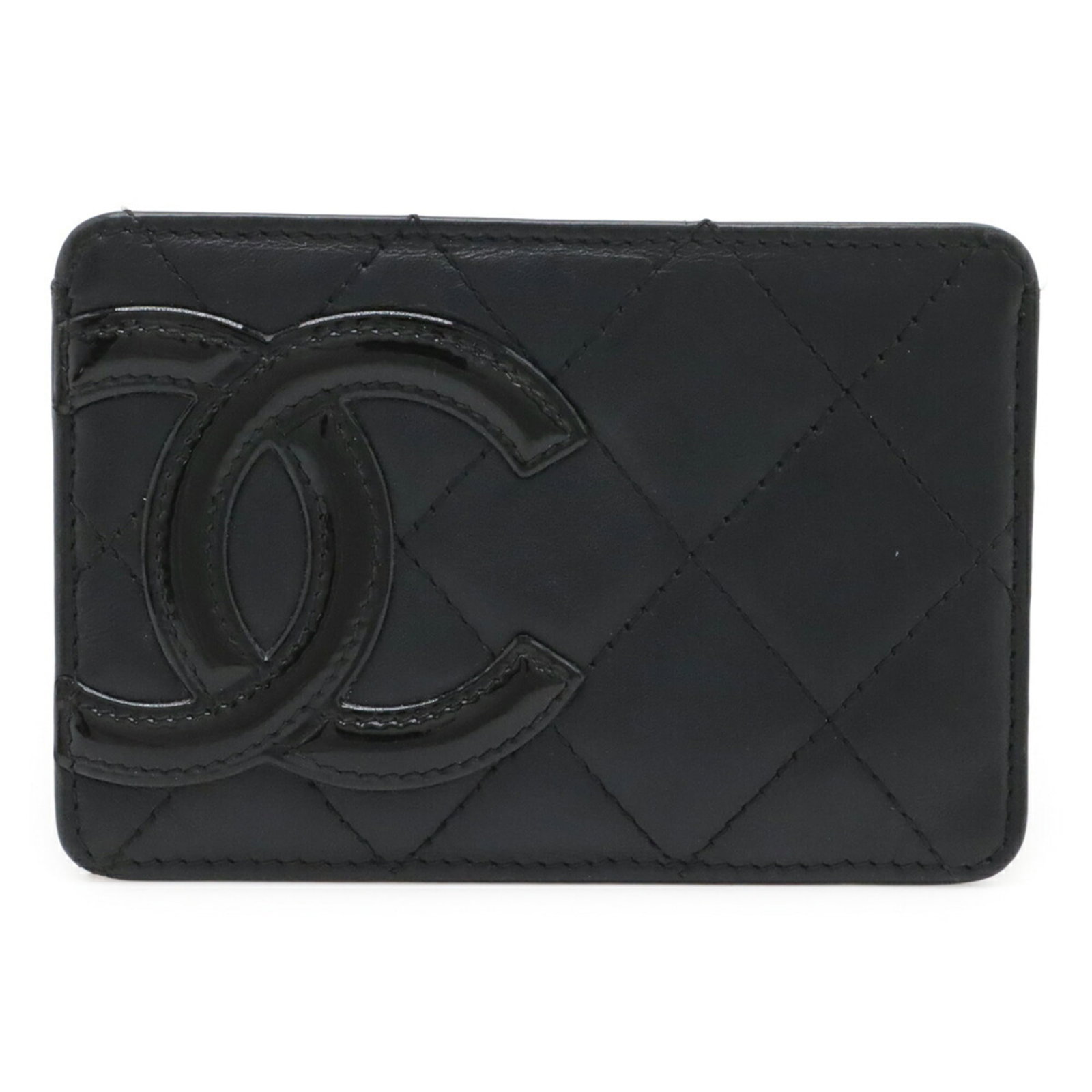 Case leather Chanel business card: Case leather Chanel business card Black or pink leather Chanel business card case, measuring 7.5cm x 11cm, made from high-quality leather. This compact case features a classic design and is a stylish