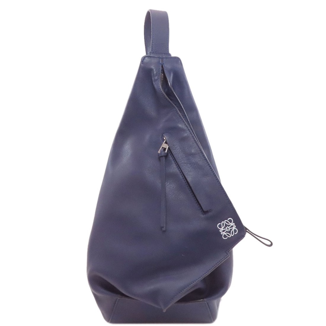 Loewe Anton Sling Daypack Calf: Loewe Anton Sling Daypack Calf Navy Loewe Anton Sling Daypack Calf with a classic design, this backpack features a calf material exterior and a timeless navy color. A stylish and functional daypack