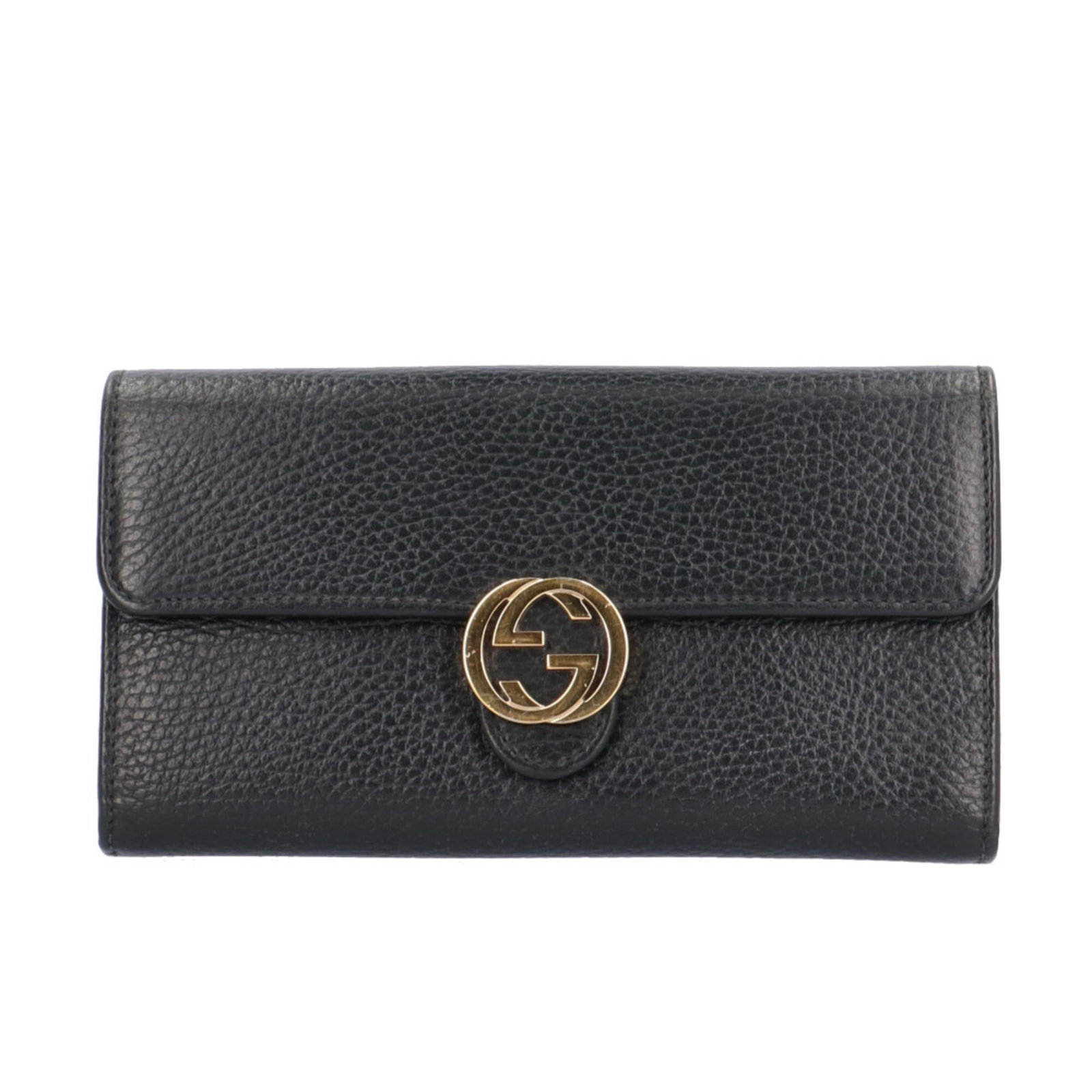 Gucci Long Wallet (Bi-Fold) Leather: Gucci Long Wallet (Bi-Fold) Leather The Gucci Long Wallet is a sleek and sophisticated accessory, crafted from high-quality leather and featuring a classic bi-fold design. Its understated black color
