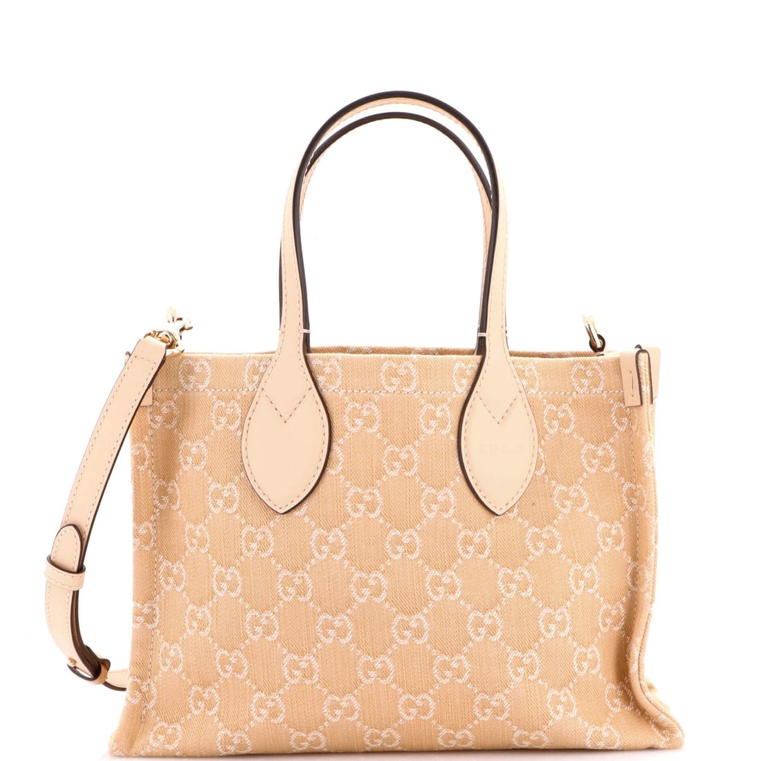 GG Denim Tote Shopper Ophidia Gucci Medium: GG Denim Tote Shopper Ophidia Gucci Medium Gucci's GG Denim Tote Shopper Ophidia in Medium size offers a stylish and versatile accessory. This neutral-colored tote features a durable denim exterior,