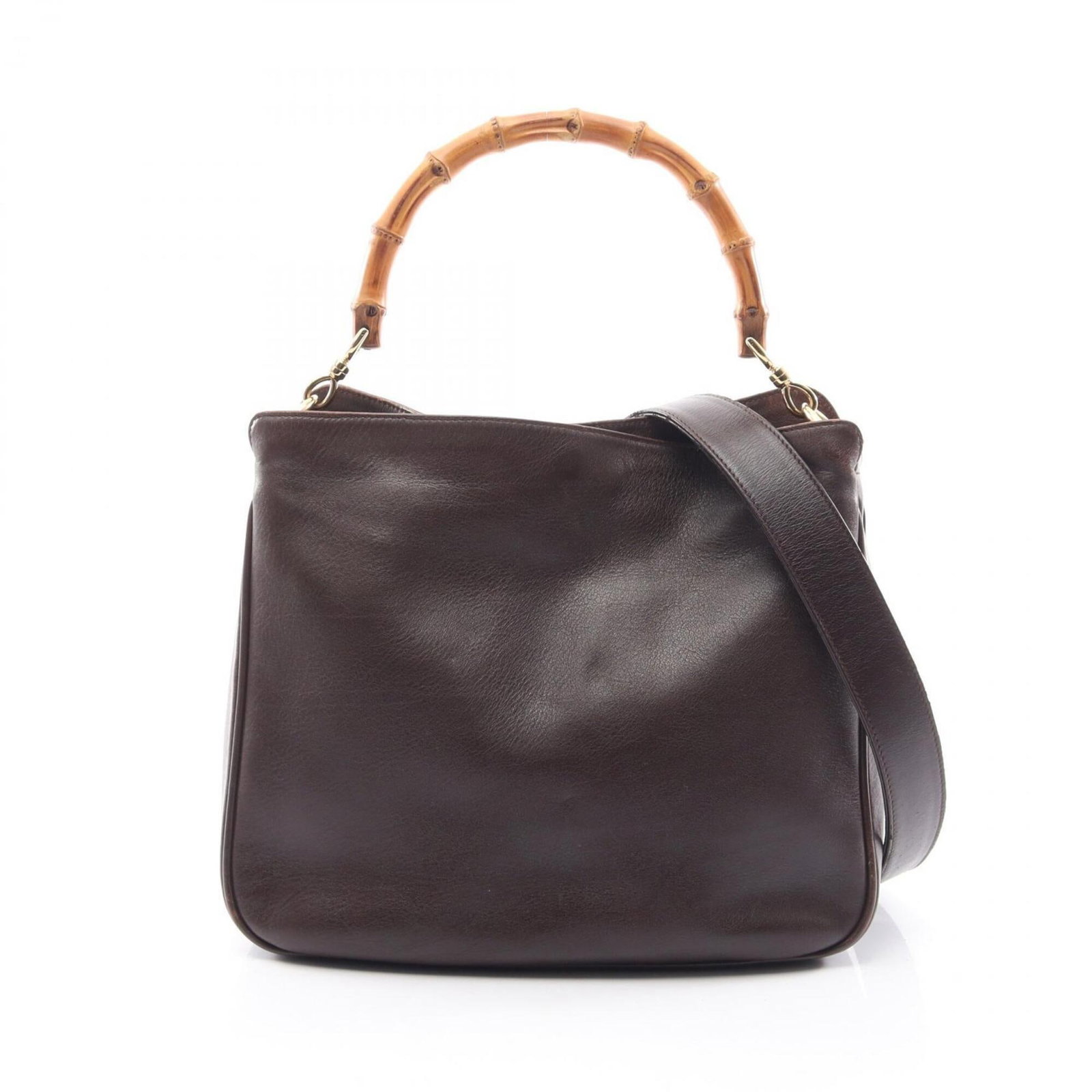 Handbag Leather Gucci: Handbag Leather Gucci Brown leather Gucci handbag with dimensions 24cm x 29cm x 7cm. This handbag features high-quality leather construction and a classic design. The signature is present on the item.