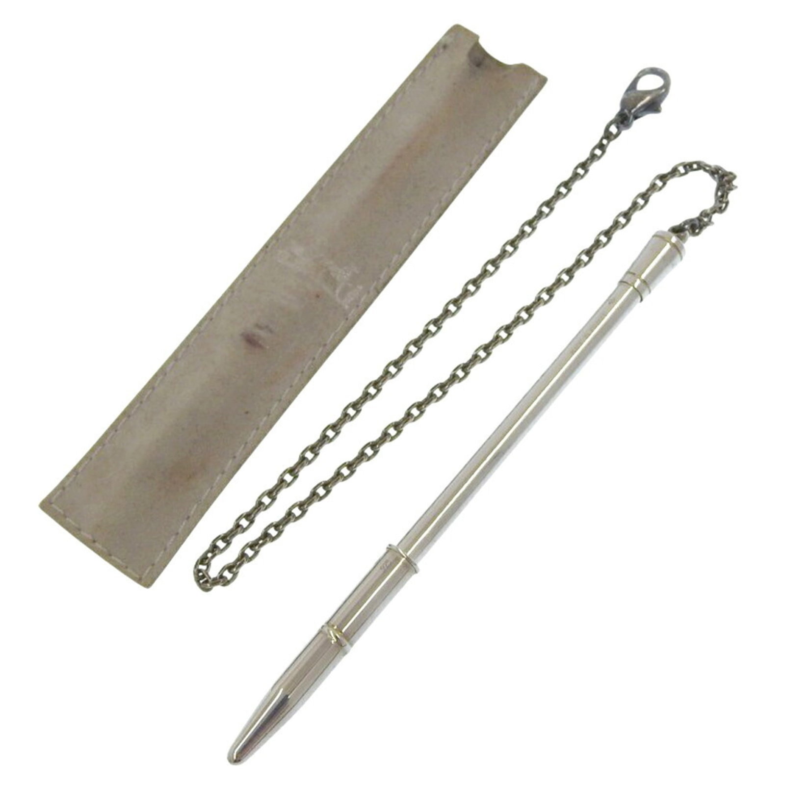 Hermes Ballpoint Pen: Hermes Ballpoint Pen Silver 925 Hermes Ballpoint Pen is a sleek and sophisticated writing instrument, boasting a durable silver body and precise black ink. The pen comes in a luxurious case, providing